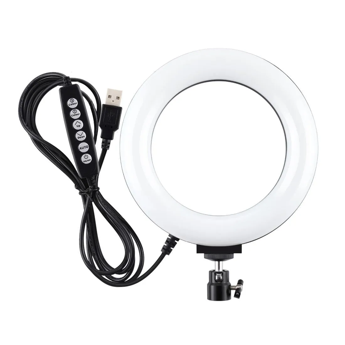 10 Mode Usb Led Ring Light with Tripod and Ball Head - 6.2 Inch Diameter