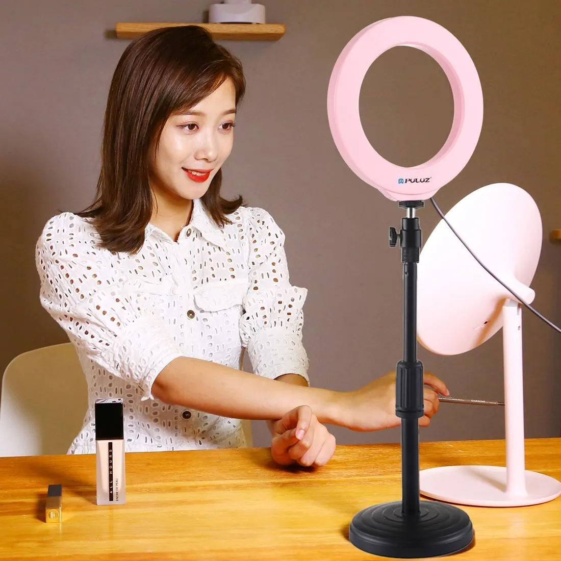 10 Mode Usb Led Ring Light with Tripod and Ball Head - 6.2 Inch Diameter