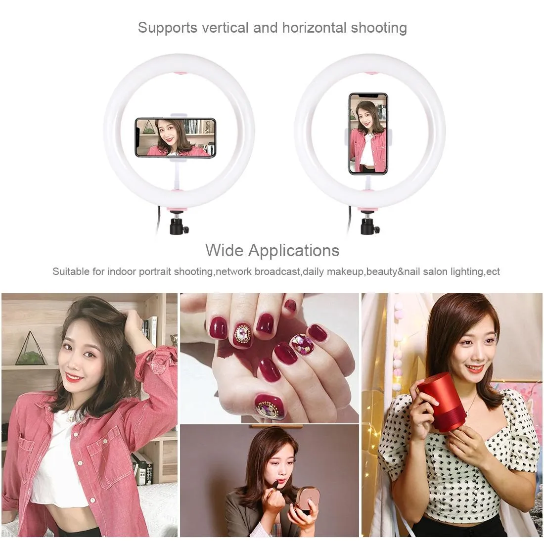 10.2 Curved Led Ring Light with Tripod & Remote for Vlogging & Photography