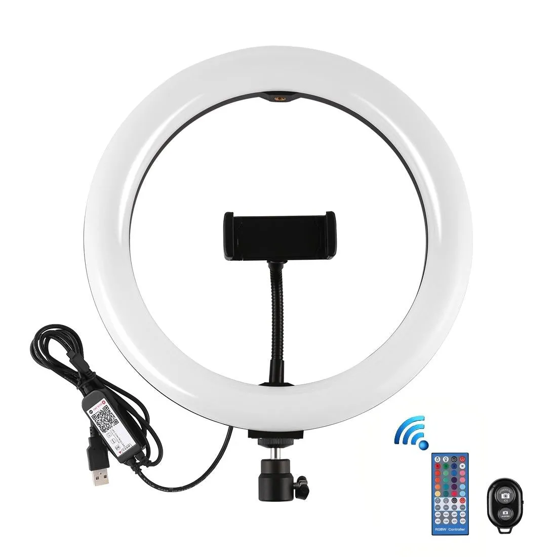 10.2 Curved Led Ring Light with Tripod & Remote for Vlogging & Photography