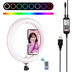 10.2 Curved Led Ring Light with Tripod & Remote for Vlogging & Photography