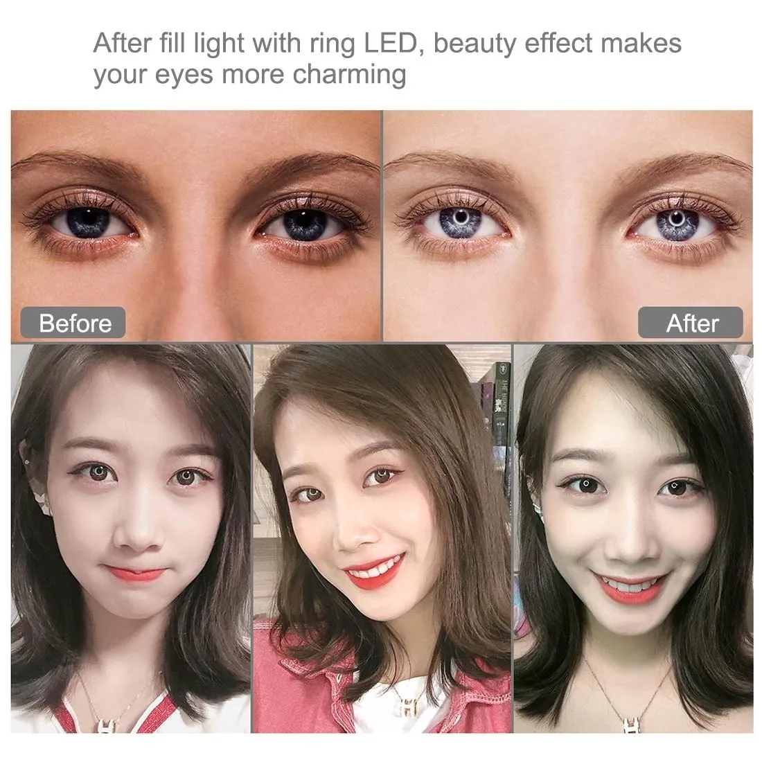10.2 Curved Led Ring Light with Tripod & Remote for Vlogging & Photography