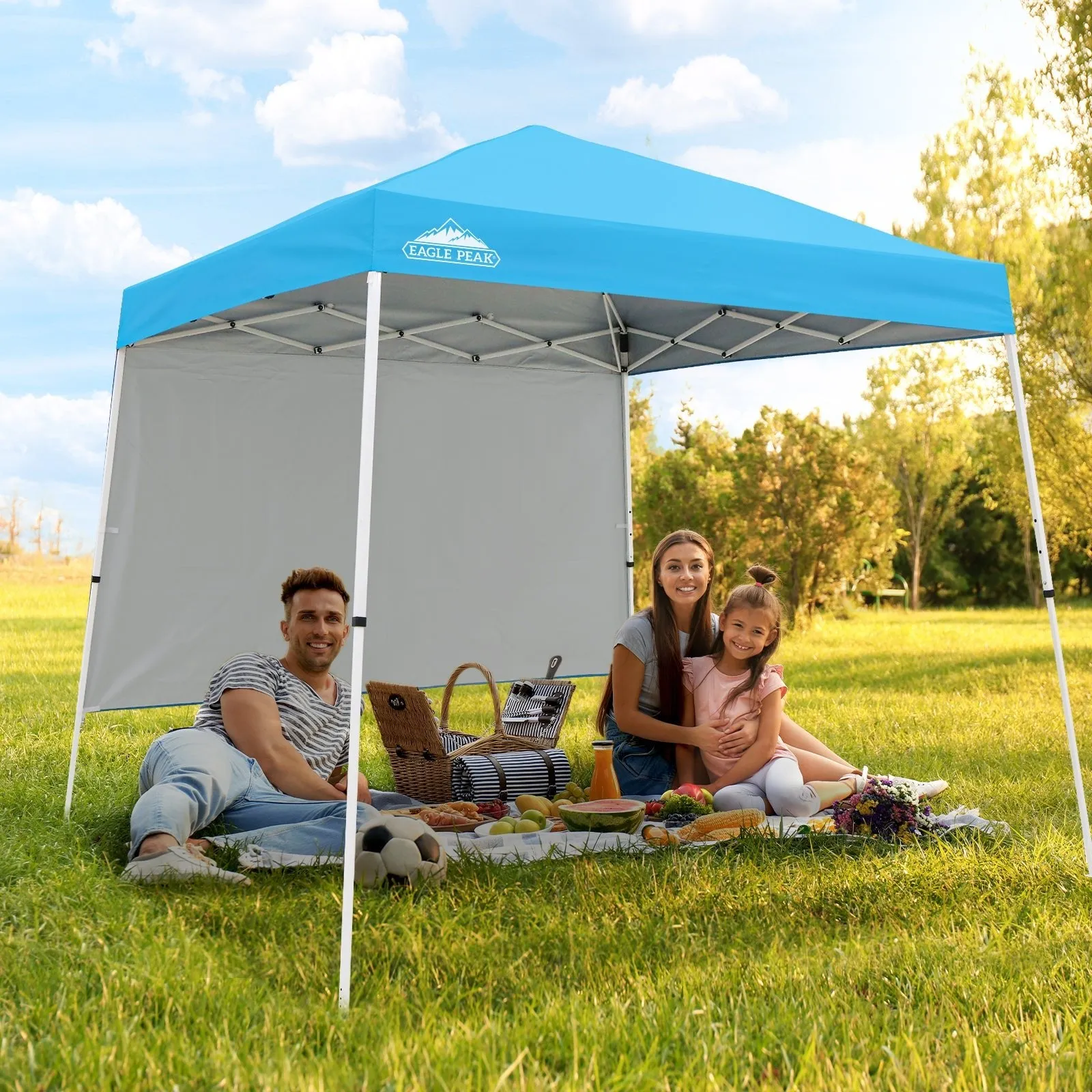 10x10 Pop Up Canopy Tent with Wall Panel, 10x10 Base 8x8 Top