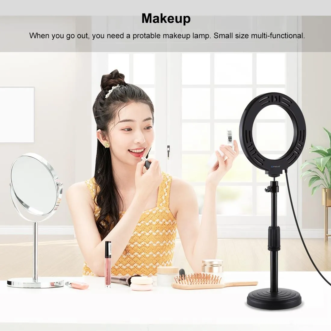 16cm Usb Led Ring Light with Tripod and 3 Modes