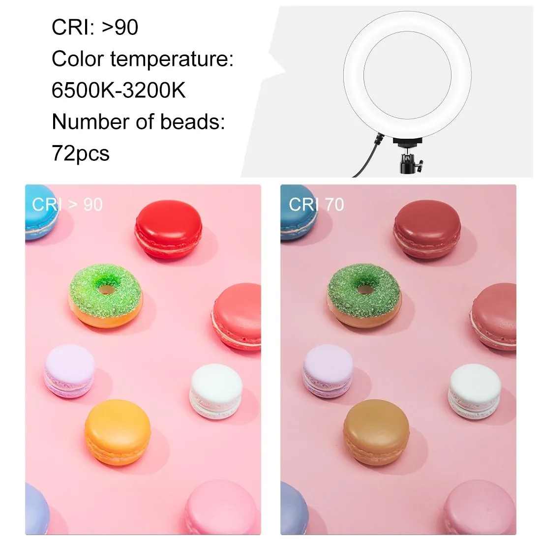 16cm Usb Led Ring Light with Tripod and 3 Modes