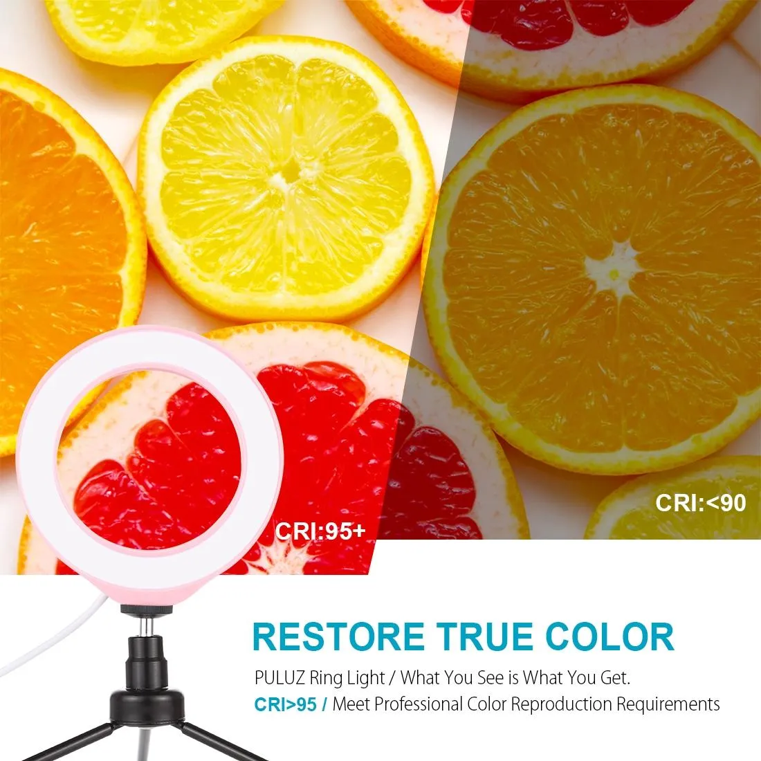 16cm Usb Led Ring Light with Tripod and 3 Modes