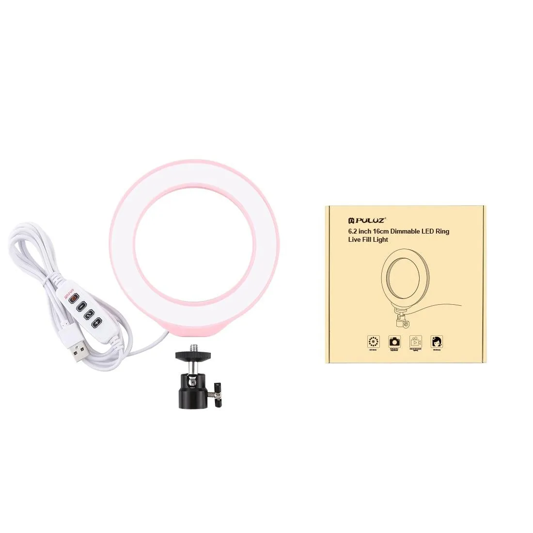 16cm Usb Led Ring Light with Tripod and 3 Modes