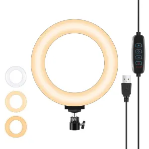 16cm Usb Led Ring Light with Tripod and 3 Modes
