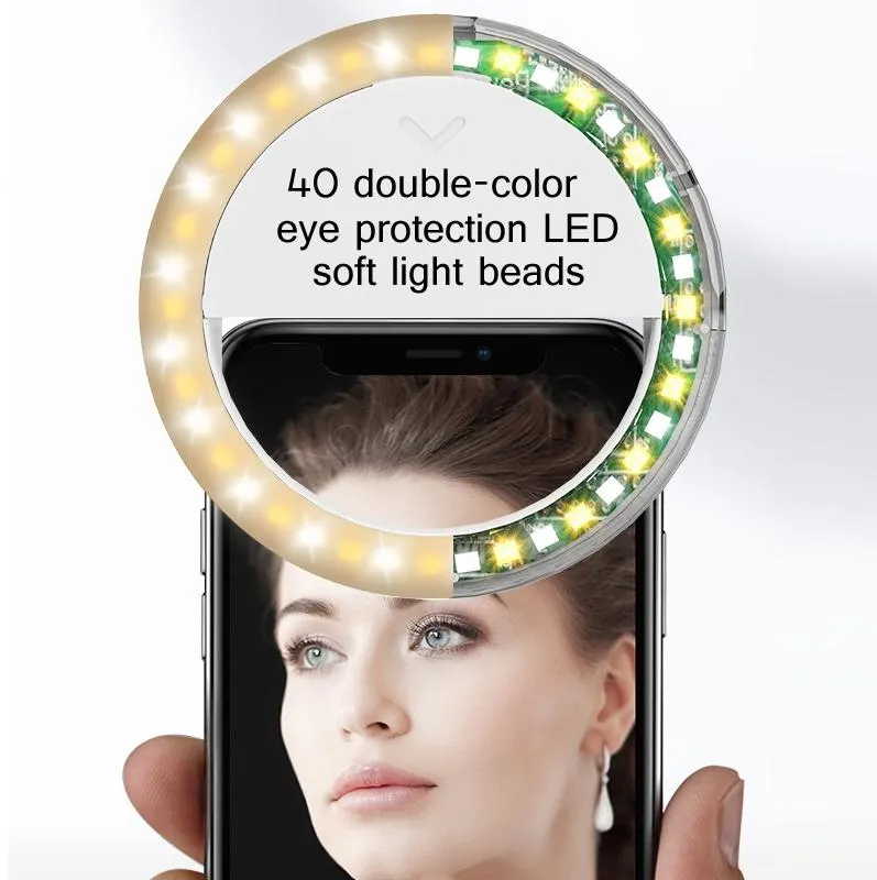 2-pack Large-capacity Live Video Conference Ring Light for Mobile Phone Selfies