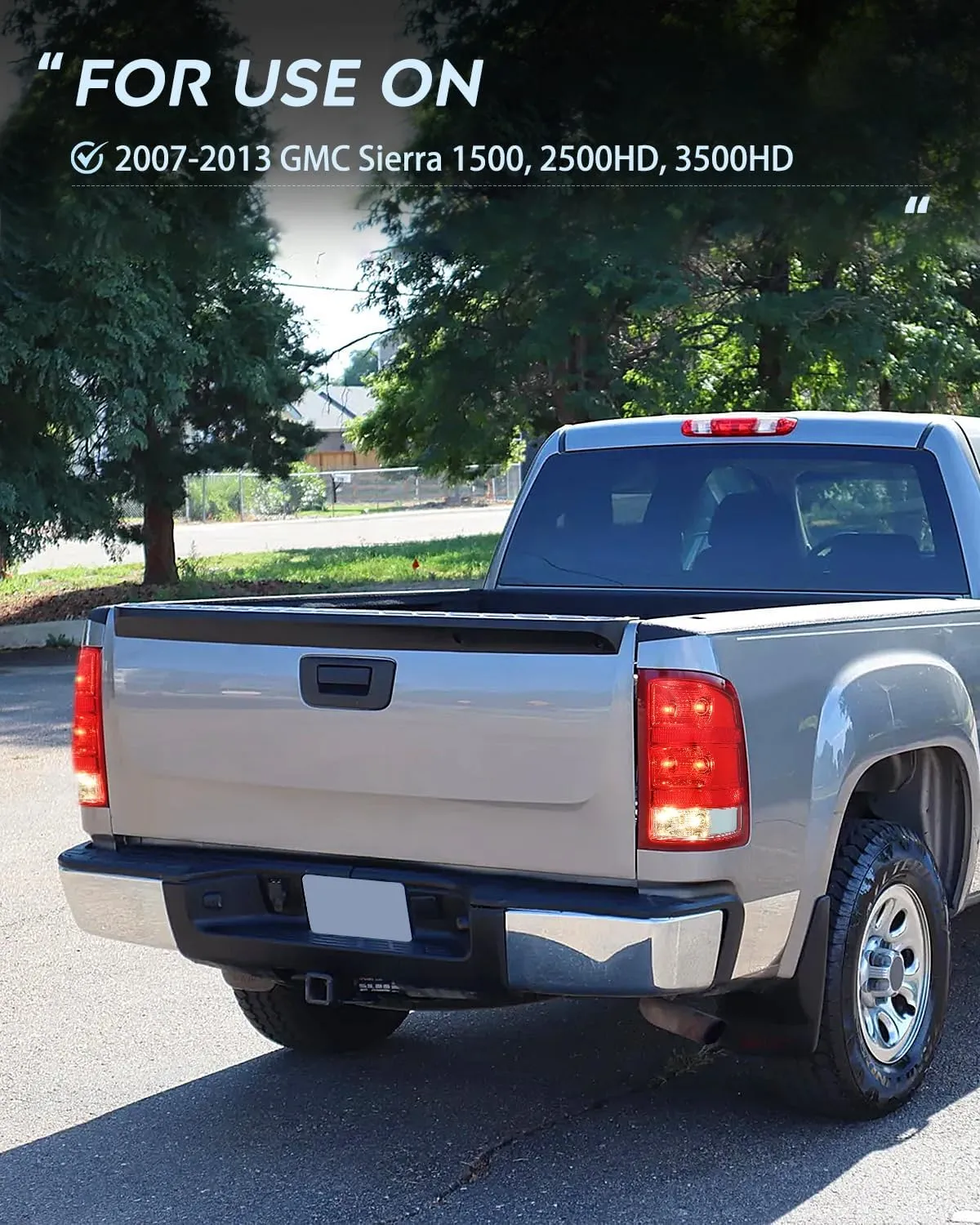2007-2013 GMC Sierra 1500 2500HD 3500HD Tail light Assembly Rear Lamp Replacement OE Style Driver Side