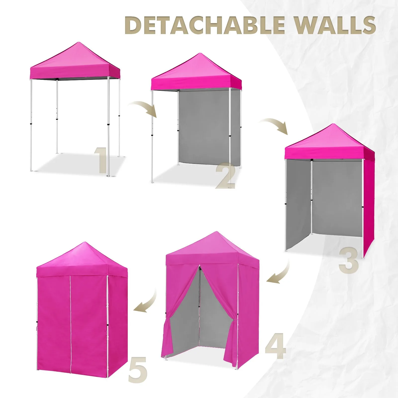 5x5 Instant Canopy with 4-Side Wall Panels