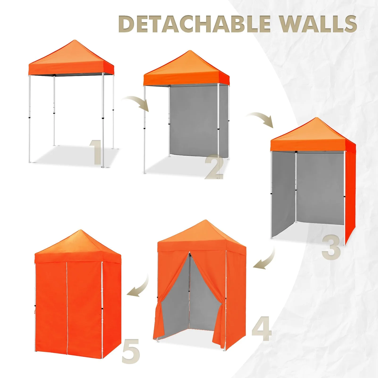 5x5 Instant Canopy with 4-Side Wall Panels