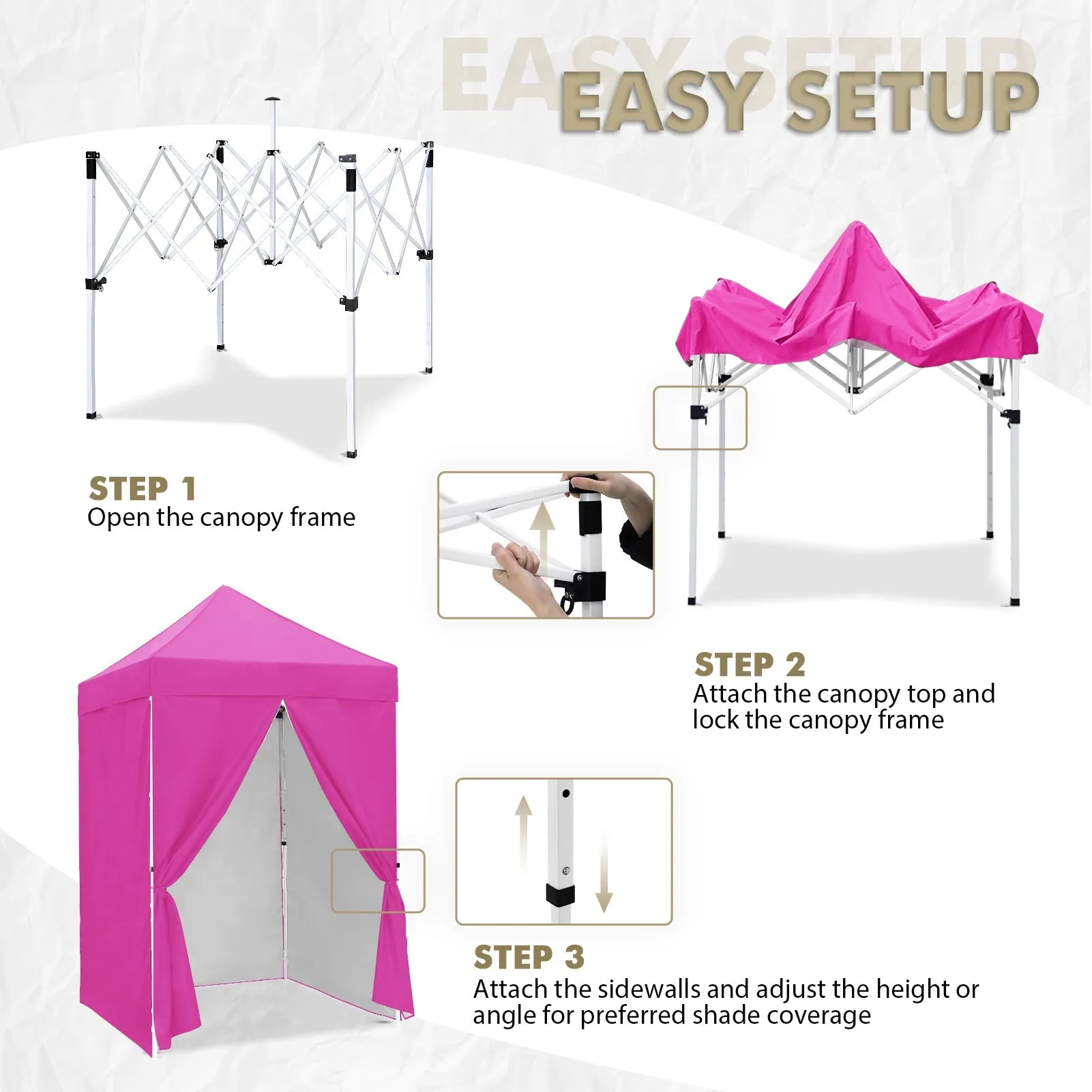 5x5 Instant Canopy with 4-Side Wall Panels