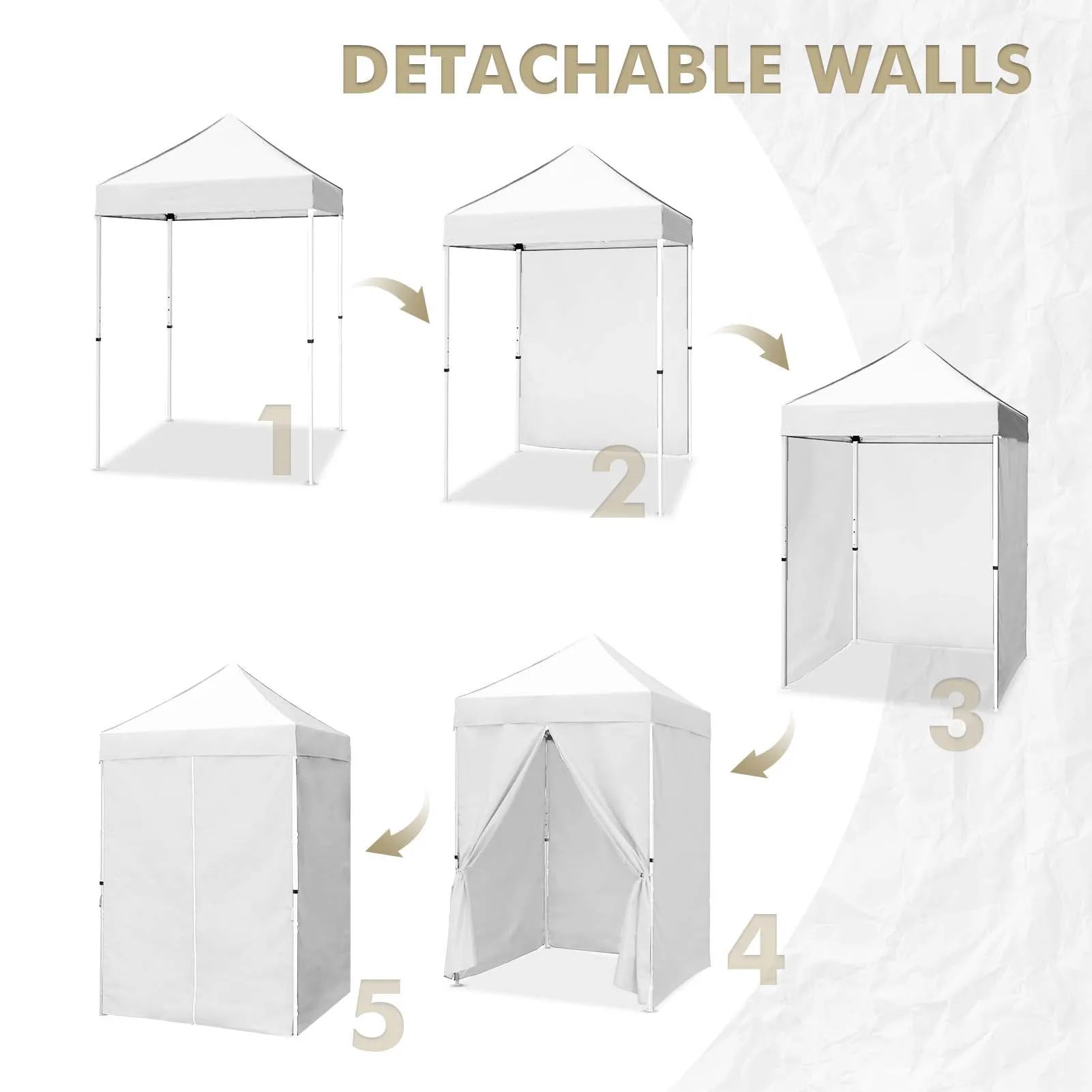 5x5 Instant Canopy with 4-Side Wall Panels
