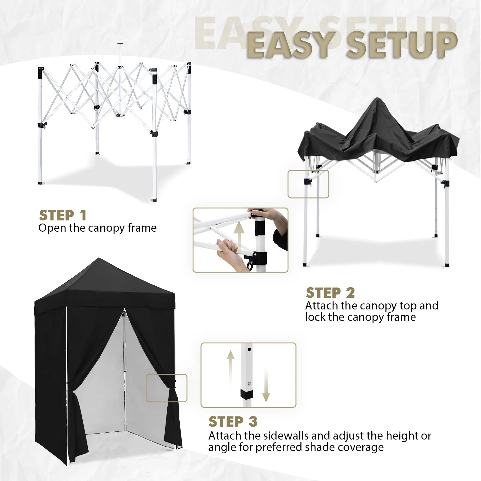 5x5 Instant Canopy with 4-Side Wall Panels