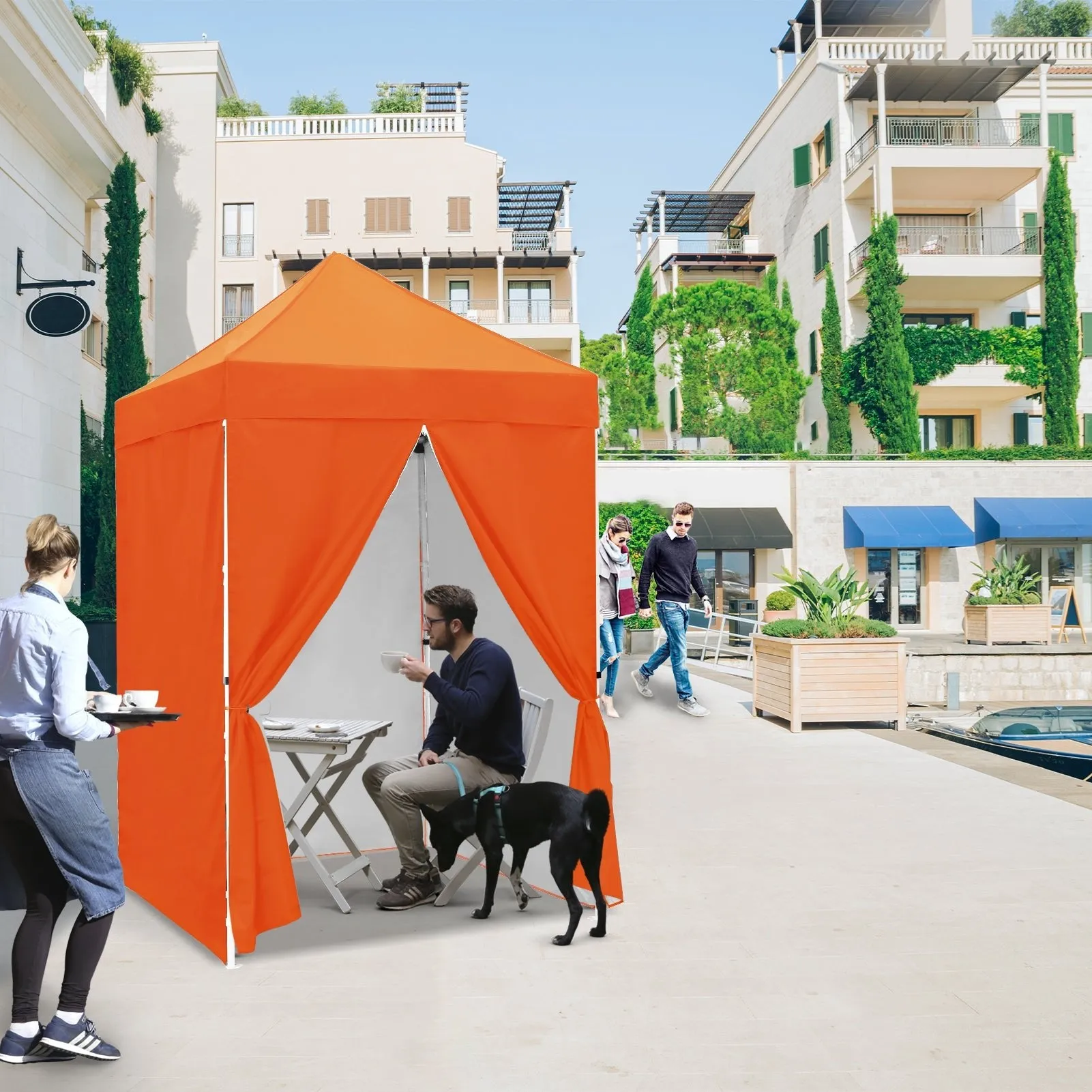 5x5 Instant Canopy with 4-Side Wall Panels