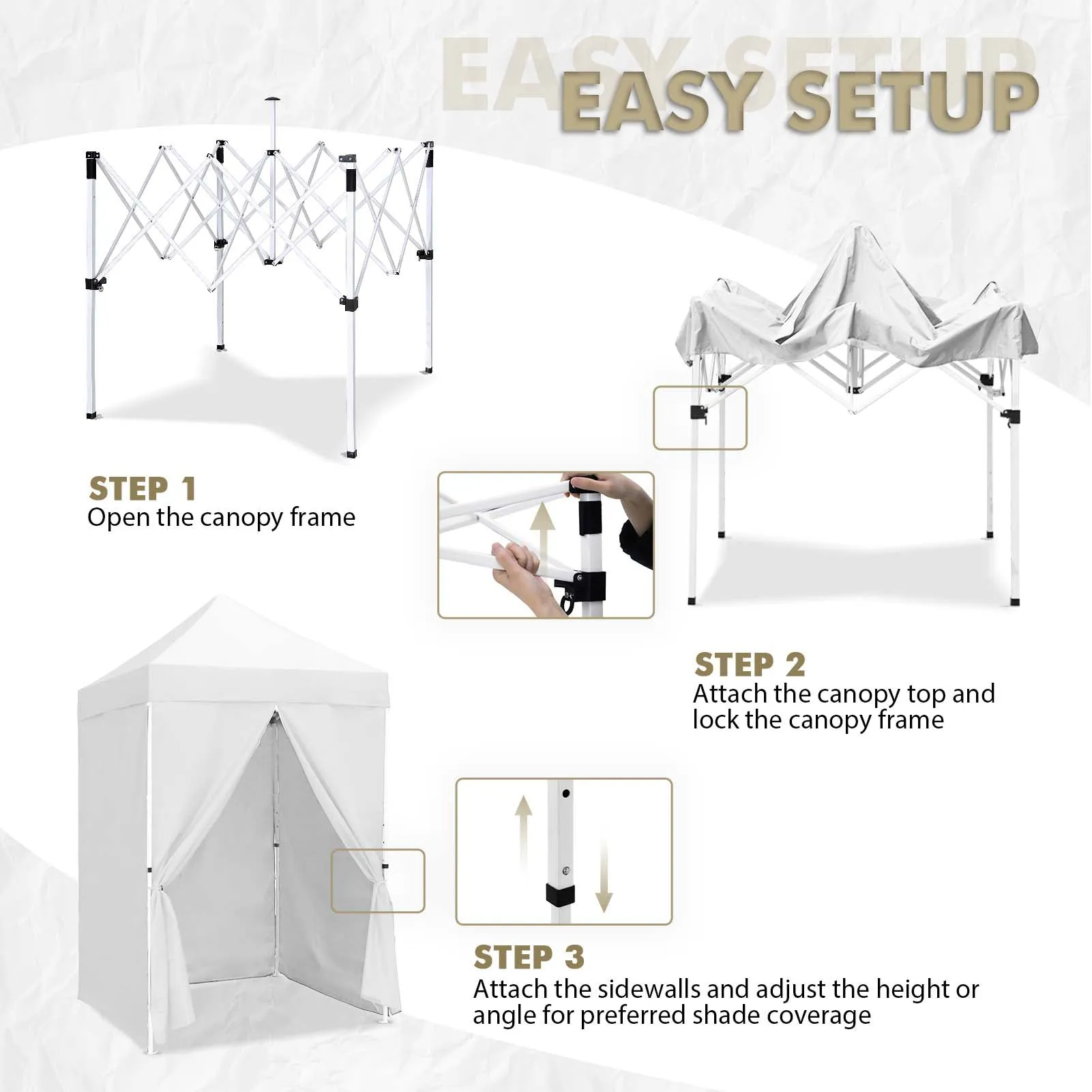 5x5 Instant Canopy with 4-Side Wall Panels