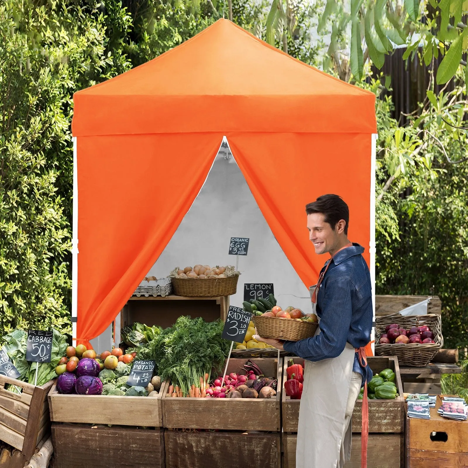 5x5 Instant Canopy with 4-Side Wall Panels