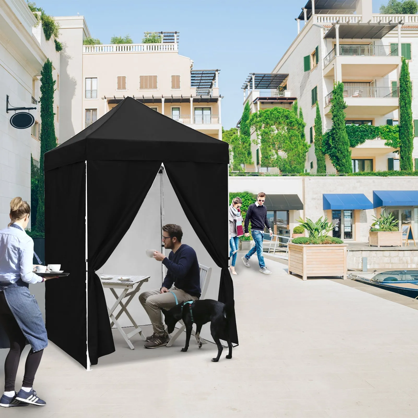 5x5 Instant Canopy with 4-Side Wall Panels