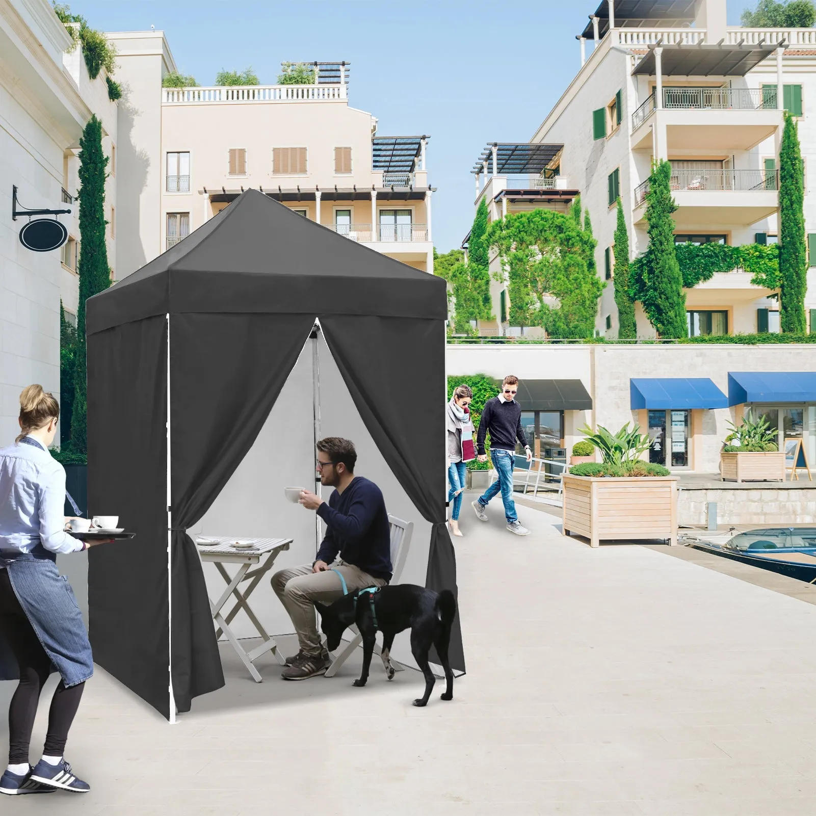 5x5 Instant Canopy with 4-Side Wall Panels