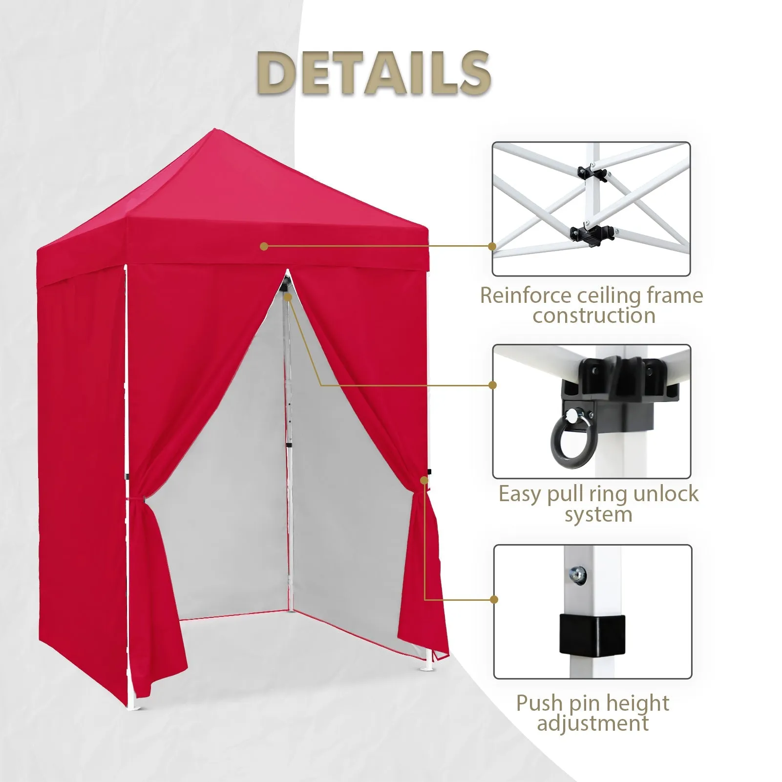 5x5 Instant Canopy with 4-Side Wall Panels