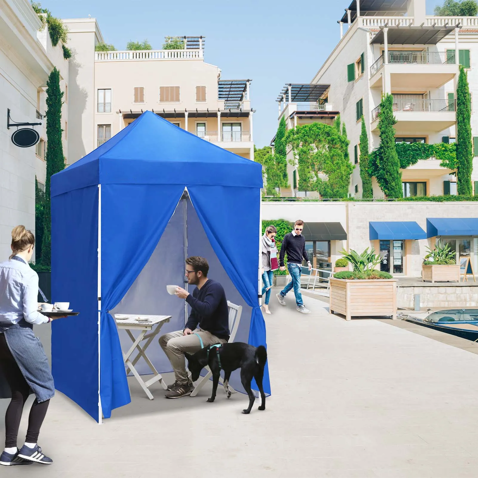 5x5 Instant Canopy with 4-Side Wall Panels