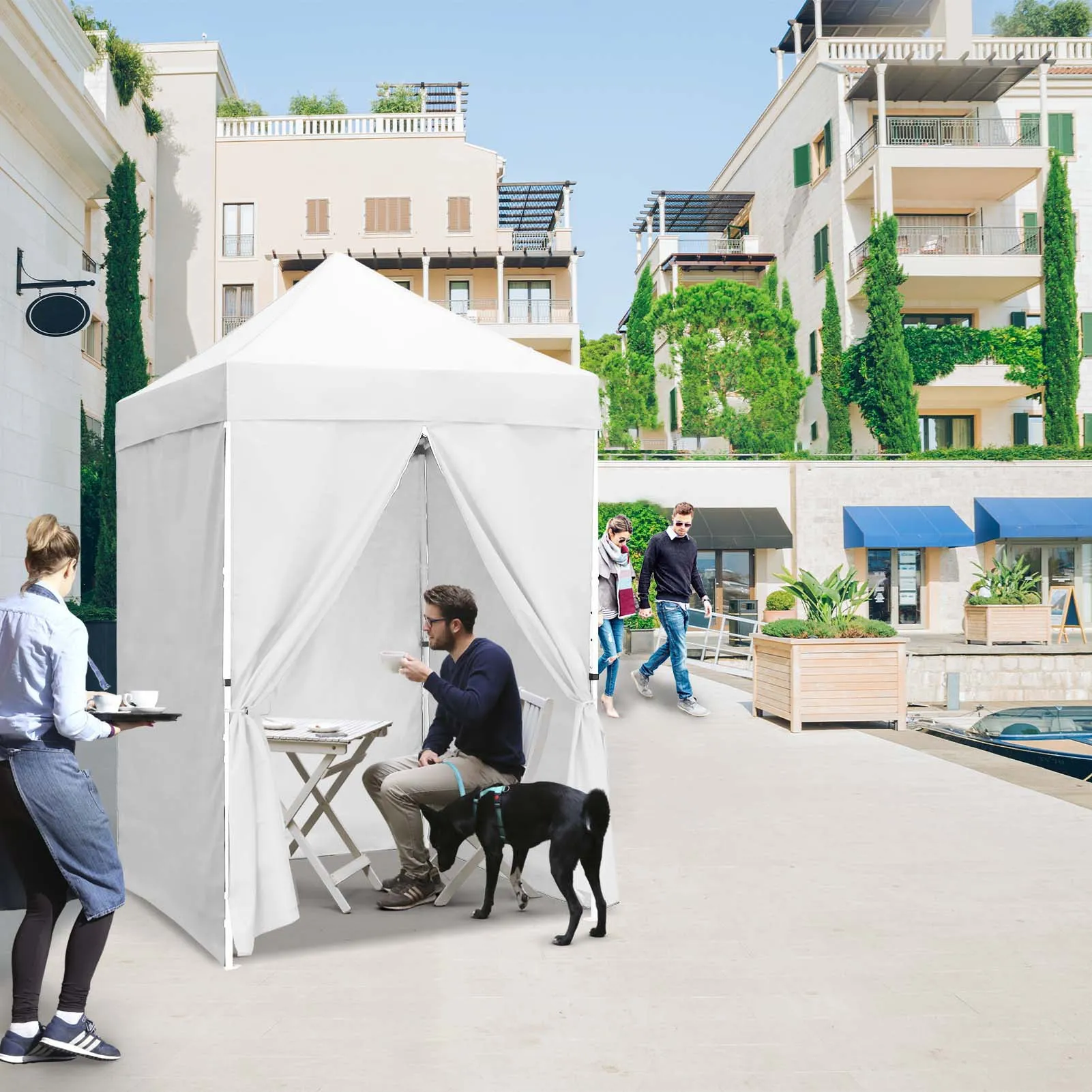 5x5 Instant Canopy with 4-Side Wall Panels