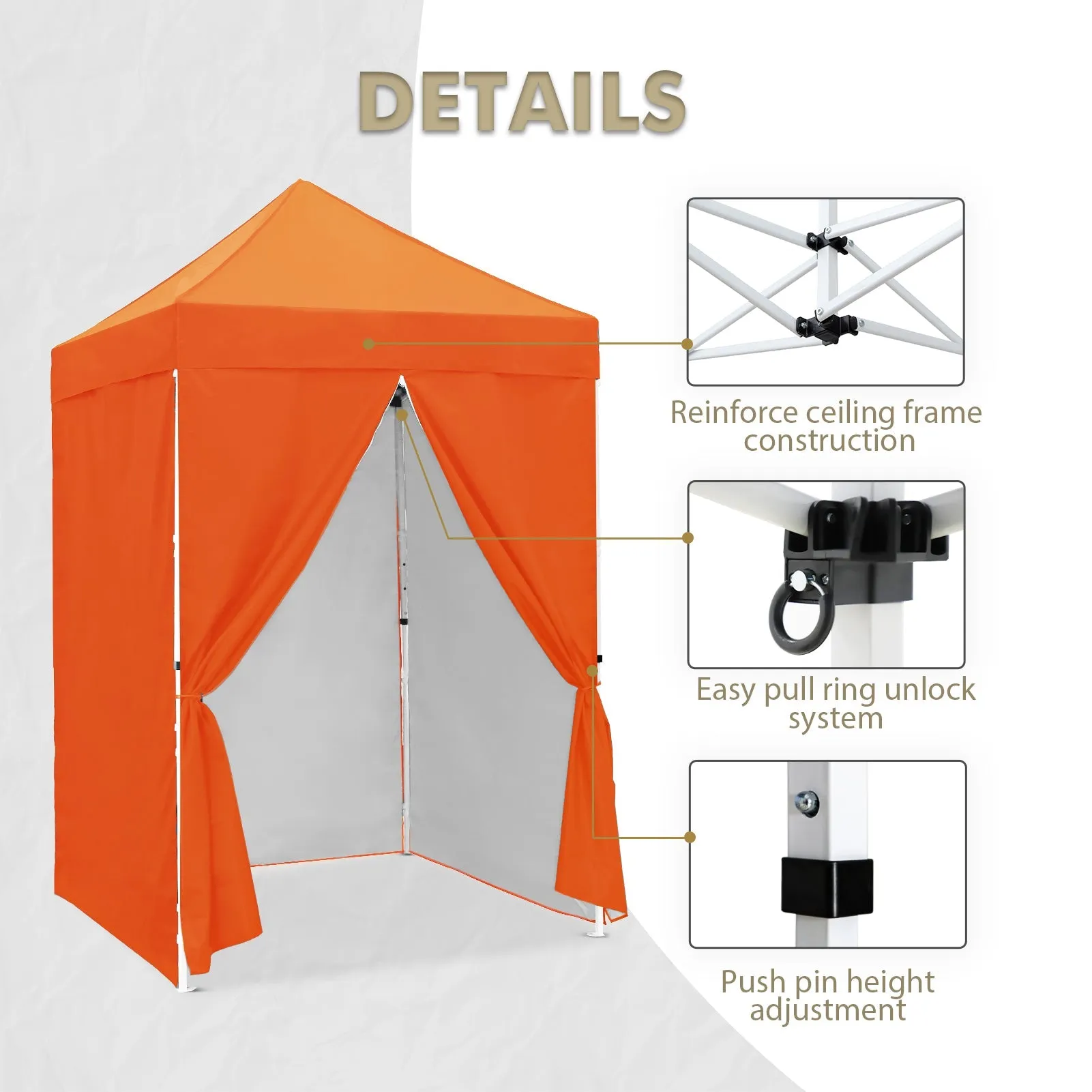 5x5 Instant Canopy with 4-Side Wall Panels