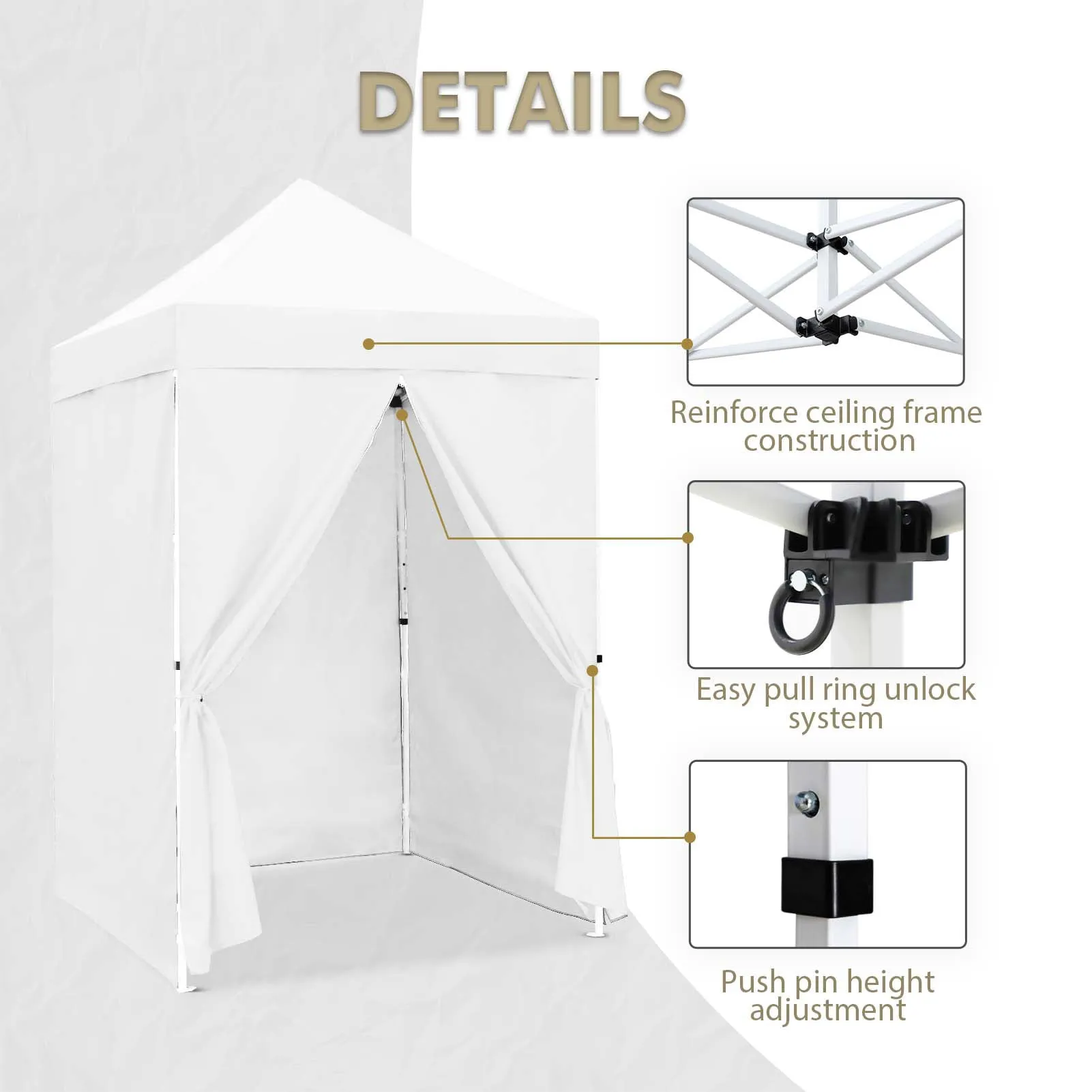 5x5 Instant Canopy with 4-Side Wall Panels