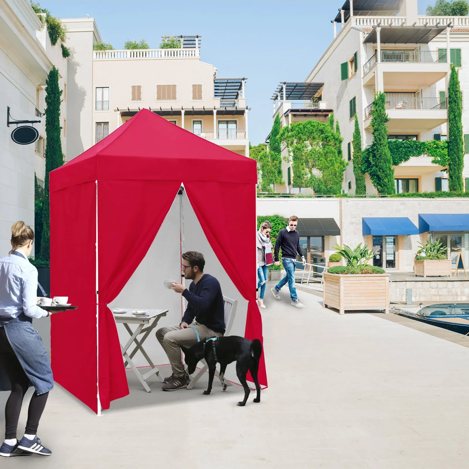 5x5 Instant Canopy with 4-Side Wall Panels