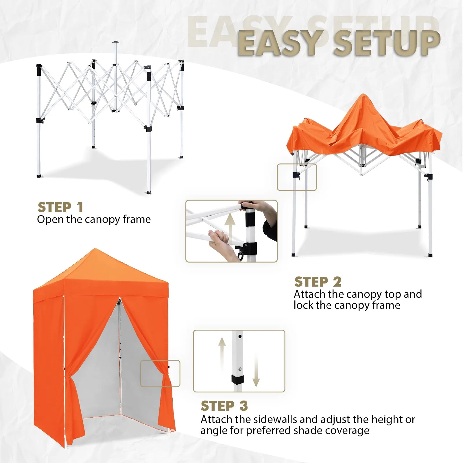 5x5 Instant Canopy with 4-Side Wall Panels