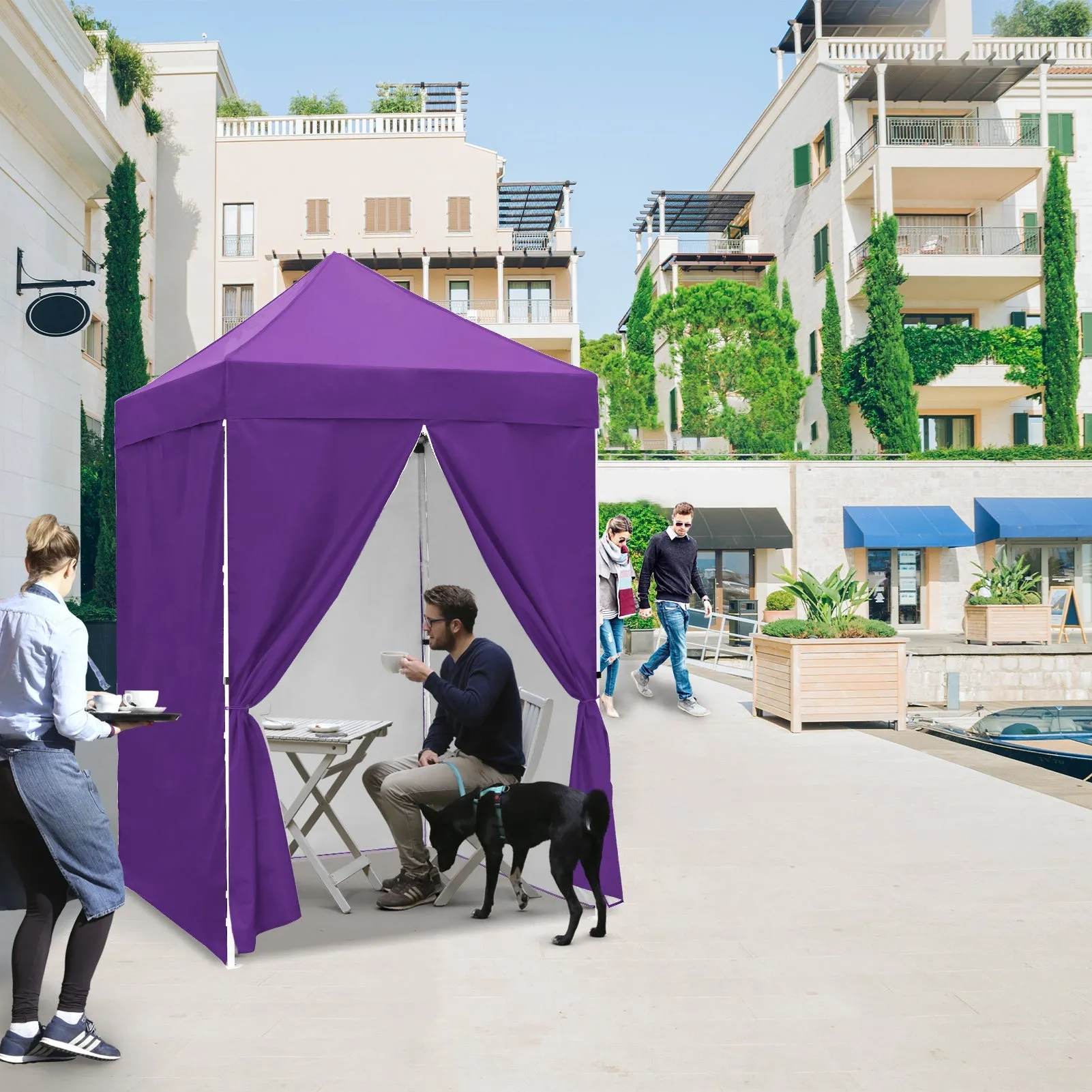 5x5 Instant Canopy with 4-Side Wall Panels