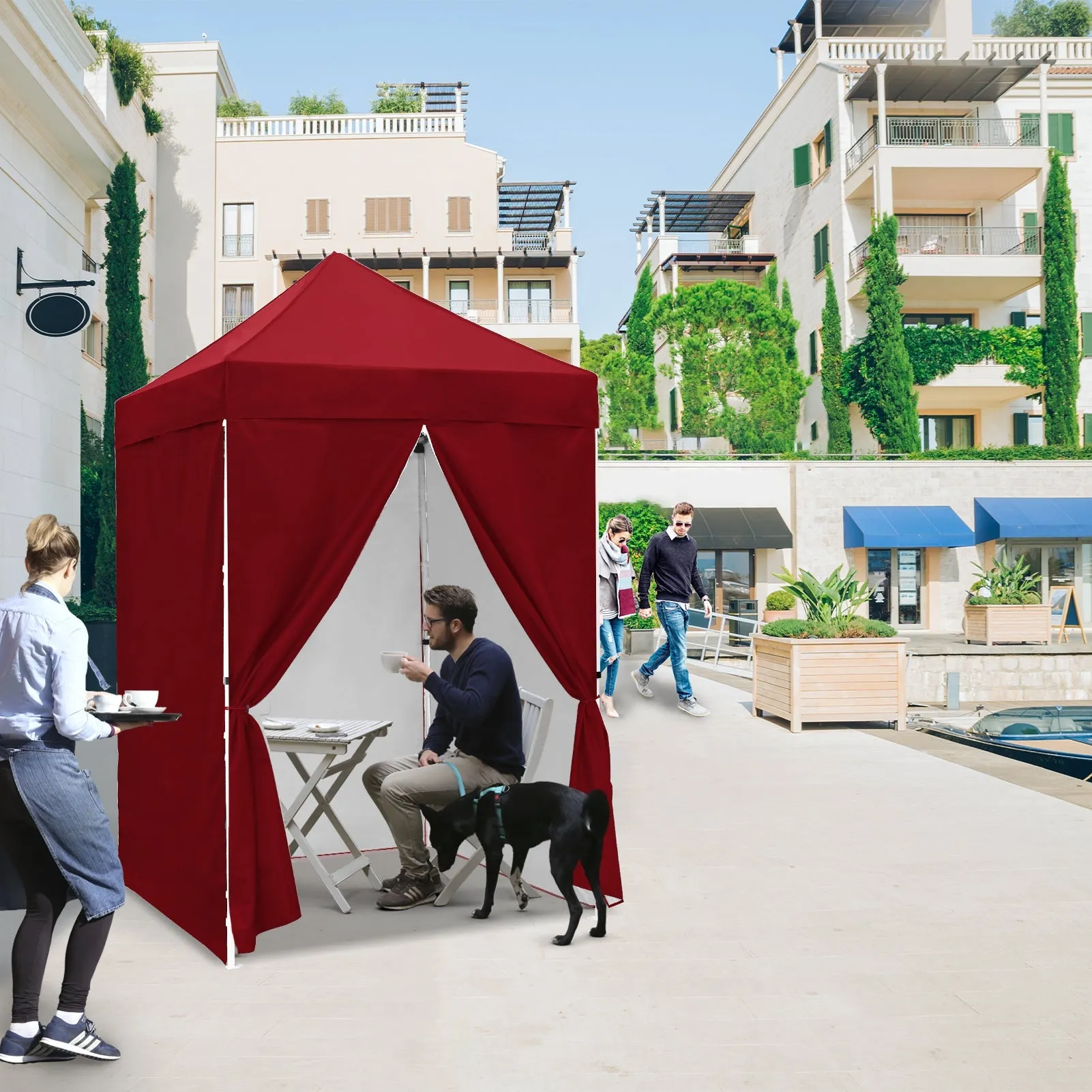 5x5 Instant Canopy with 4-Side Wall Panels