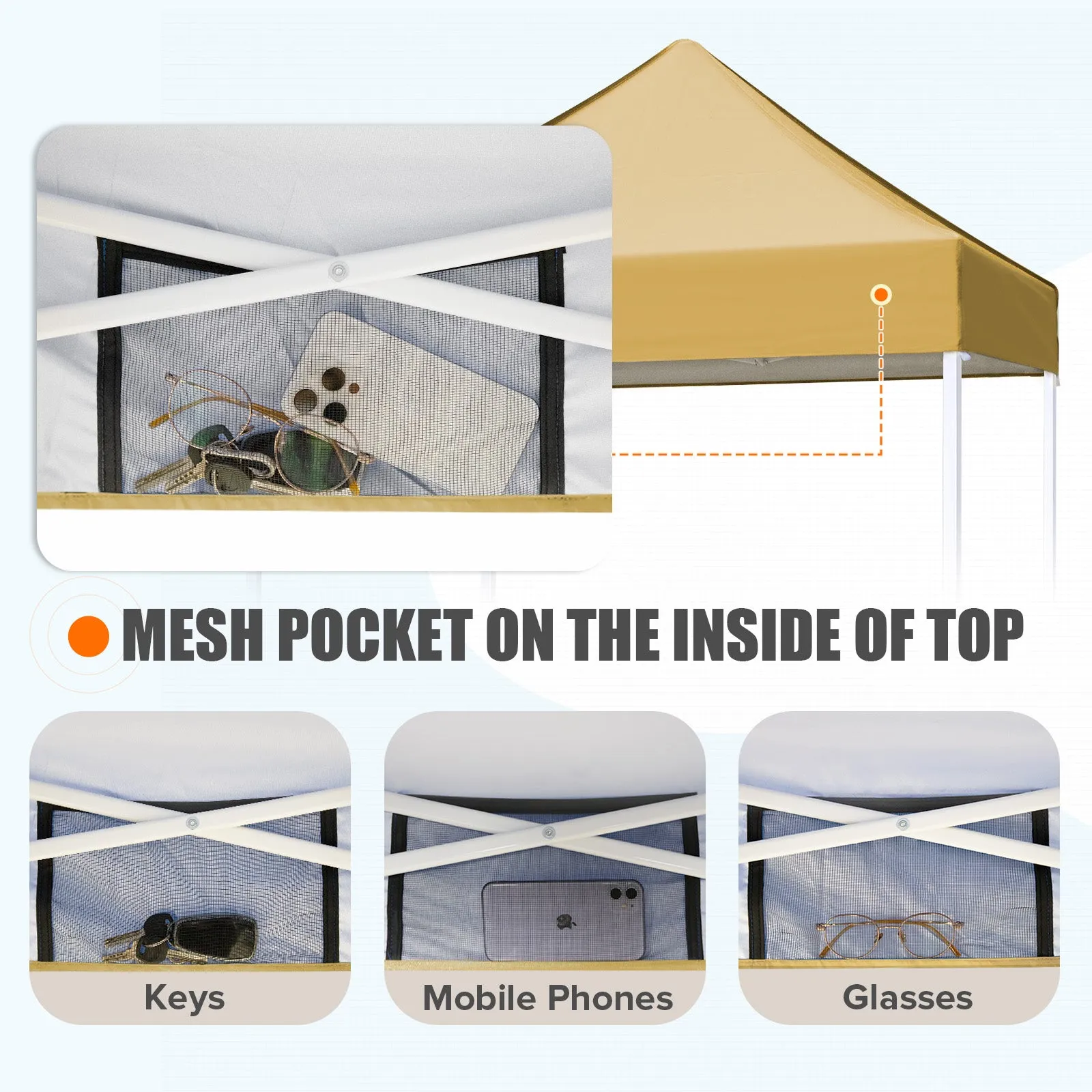 5x5 Pop Up Canopy Tent Instant Straight Leg  Outdoor Canopy Easy Set-up