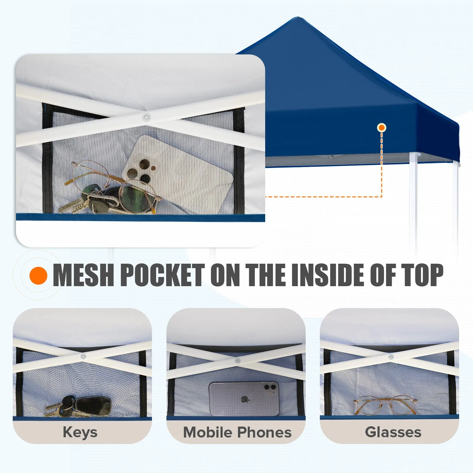 5x5 Pop Up Canopy Tent Instant Straight Leg  Outdoor Canopy Easy Set-up