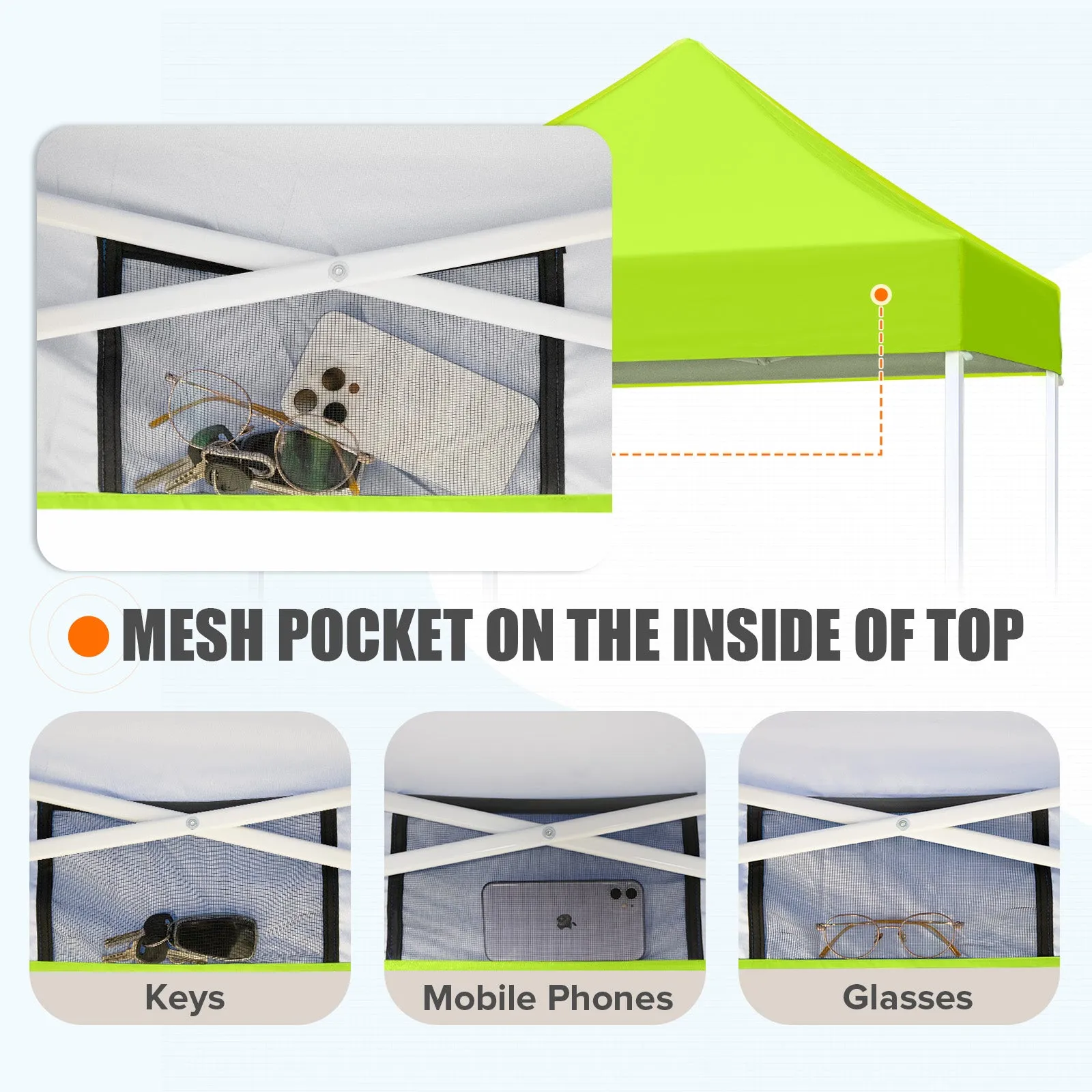 5x5 Pop Up Canopy Tent Instant Straight Leg  Outdoor Canopy Easy Set-up