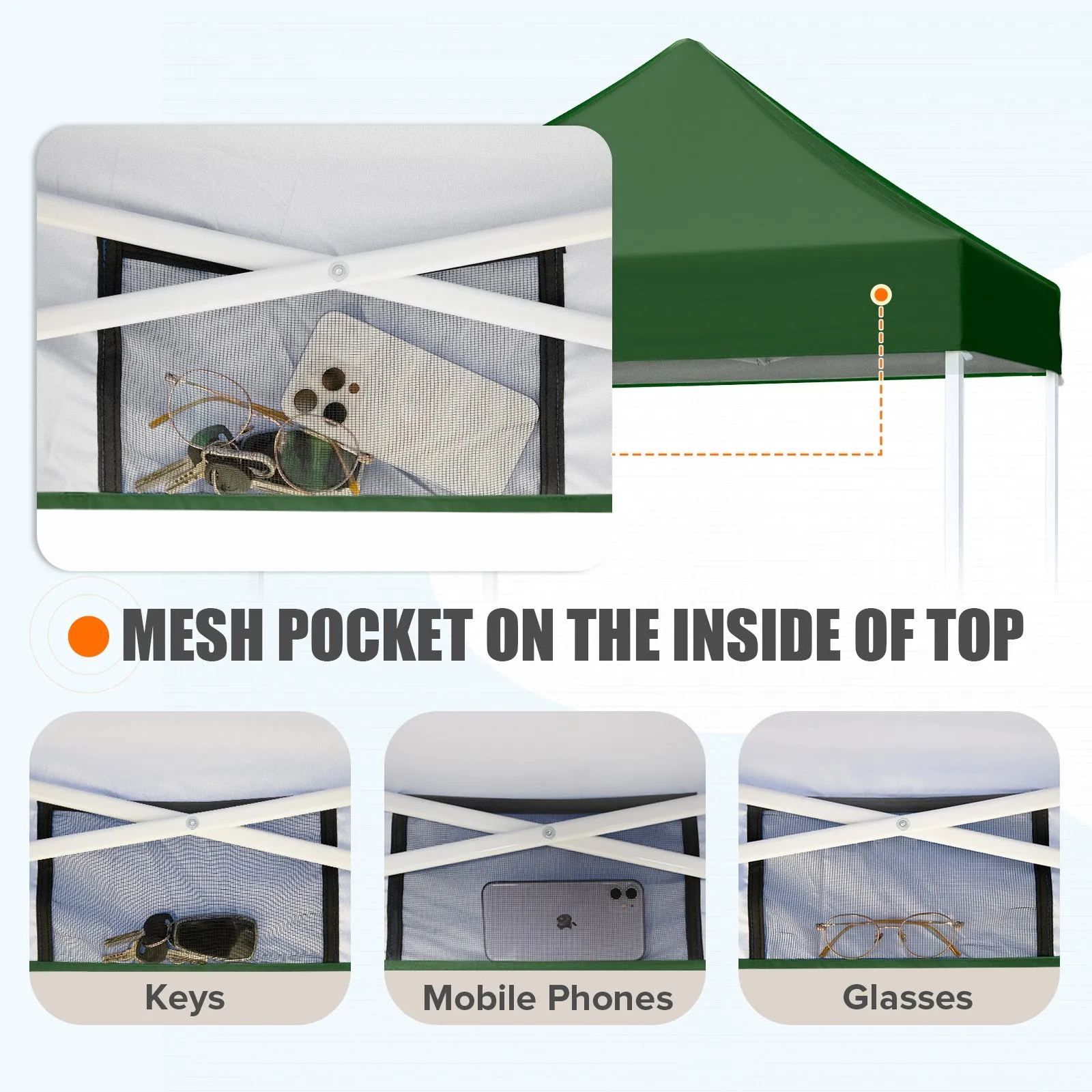 5x5 Pop Up Canopy Tent Instant Straight Leg  Outdoor Canopy Easy Set-up