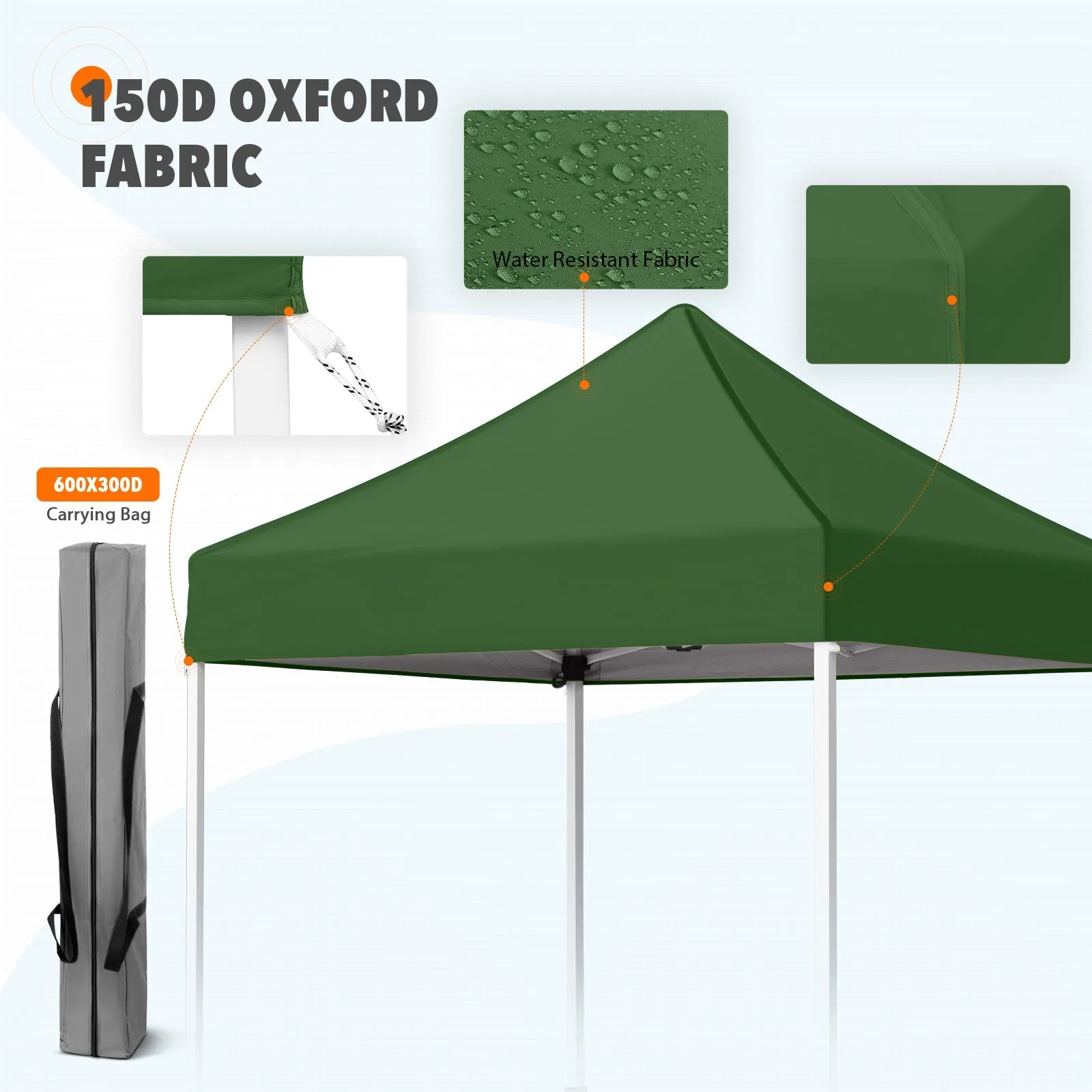 5x5 Pop Up Canopy Tent Instant Straight Leg  Outdoor Canopy Easy Set-up