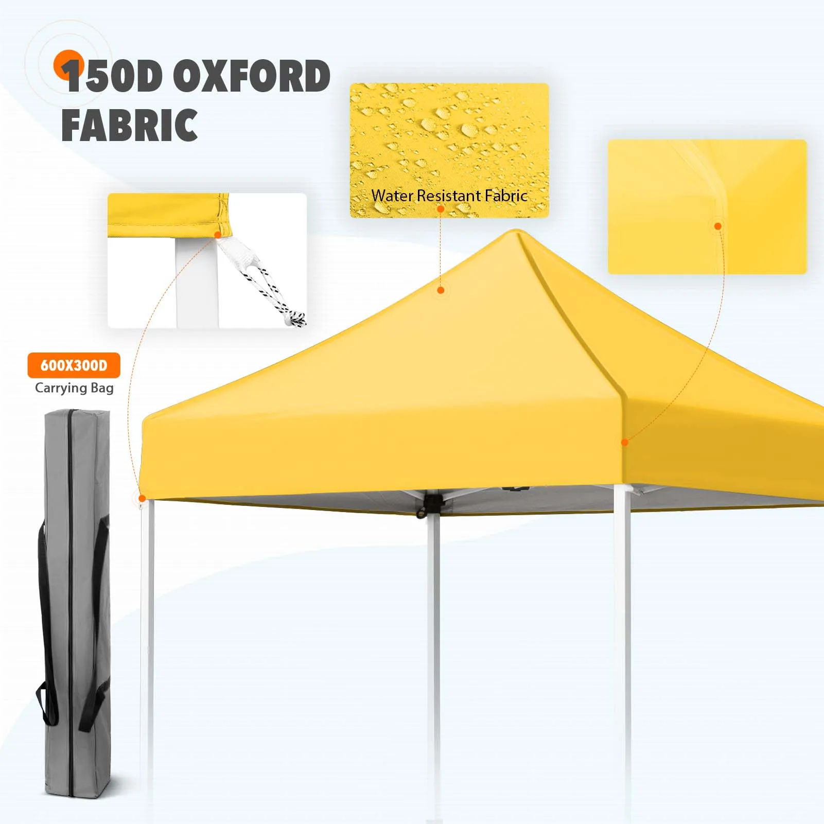 5x5 Pop Up Canopy Tent Instant Straight Leg  Outdoor Canopy Easy Set-up