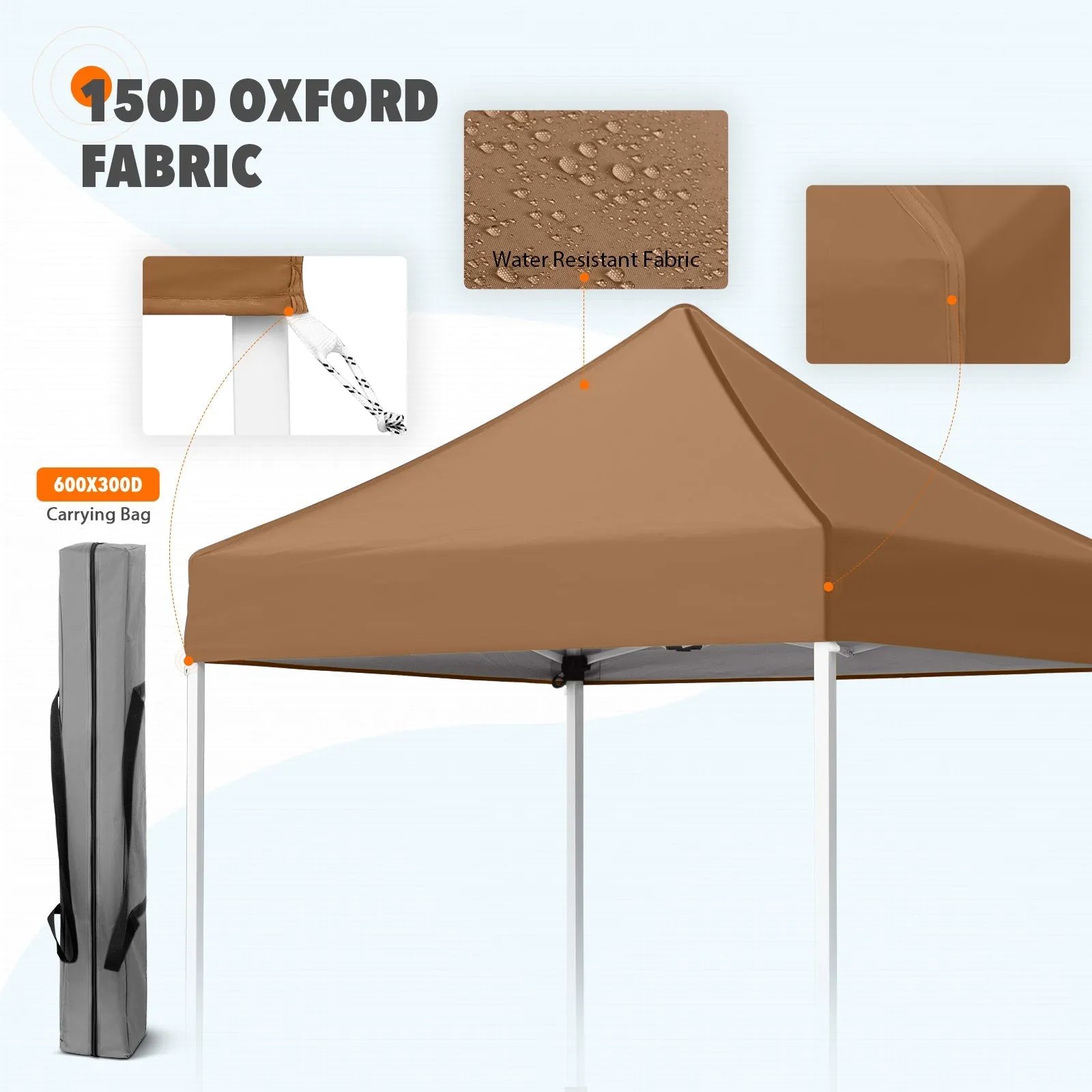 5x5 Pop Up Canopy Tent Instant Straight Leg  Outdoor Canopy Easy Set-up