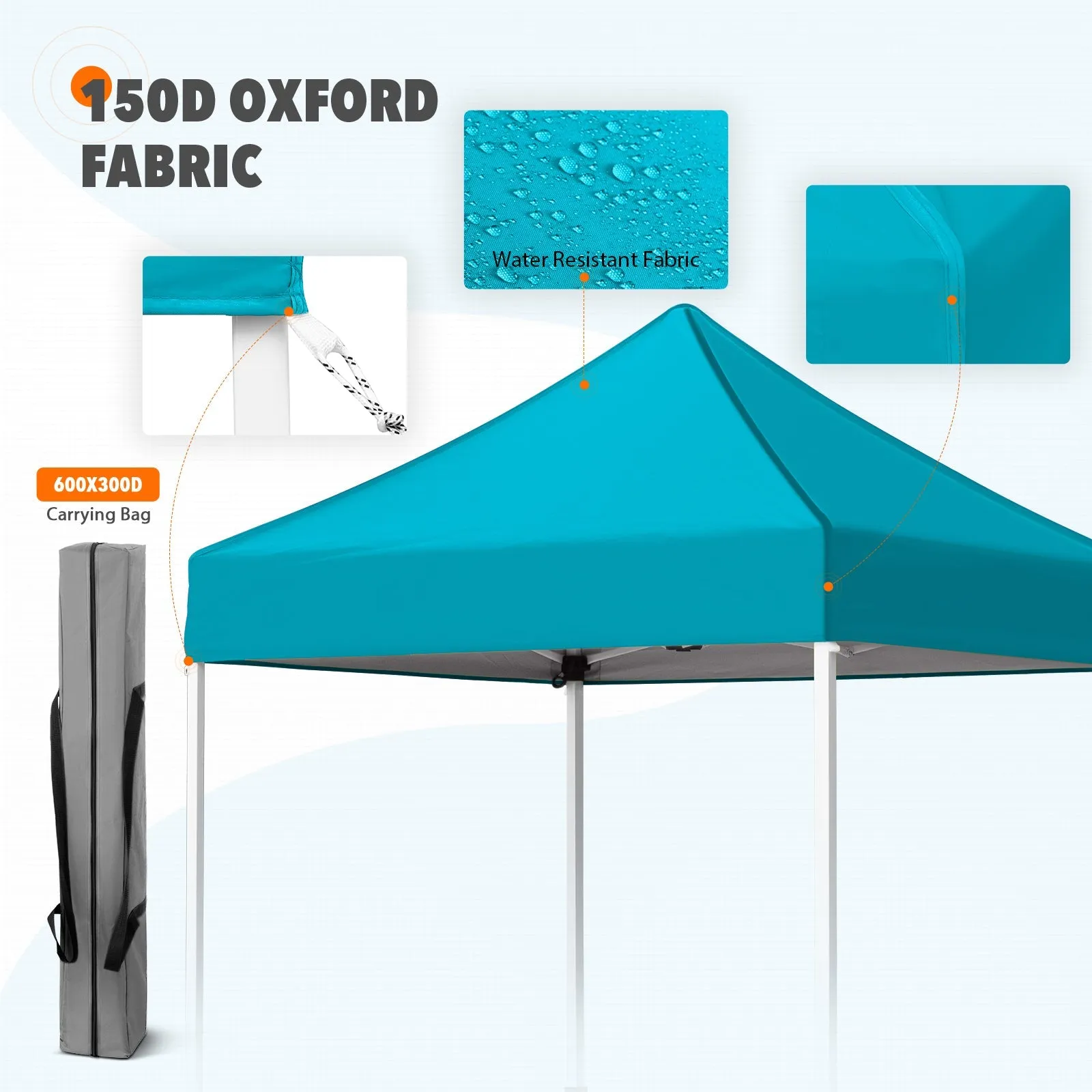 5x5 Pop Up Canopy Tent Instant Straight Leg  Outdoor Canopy Easy Set-up