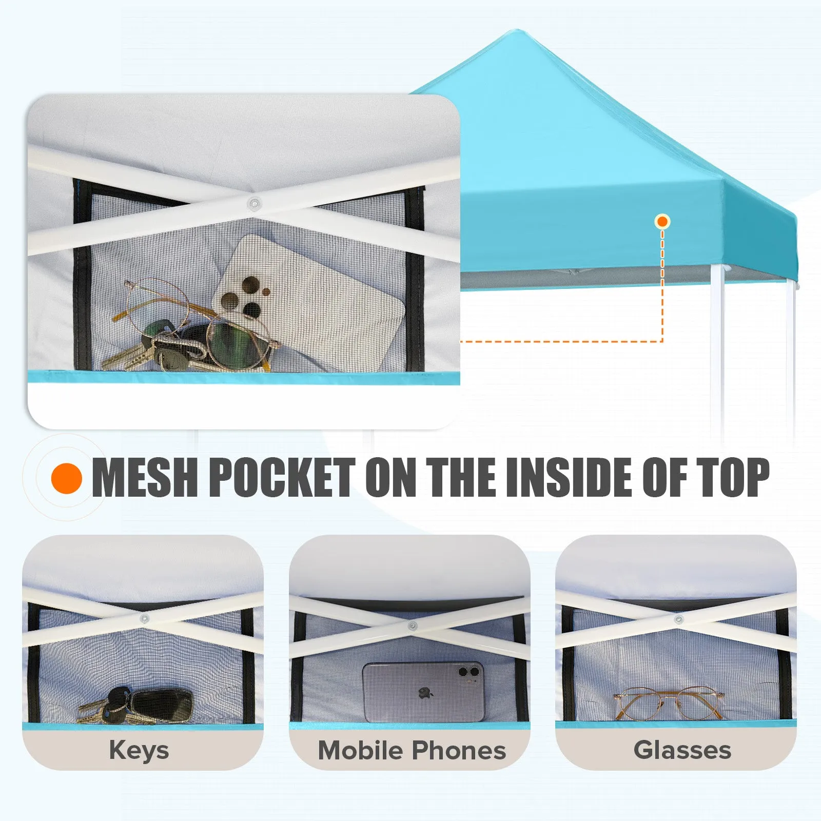 5x5 Pop Up Canopy Tent Instant Straight Leg  Outdoor Canopy Easy Set-up