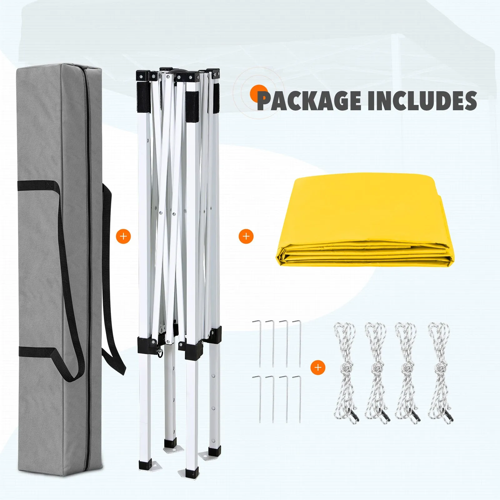 5x5 Pop Up Canopy Tent Instant Straight Leg  Outdoor Canopy Easy Set-up