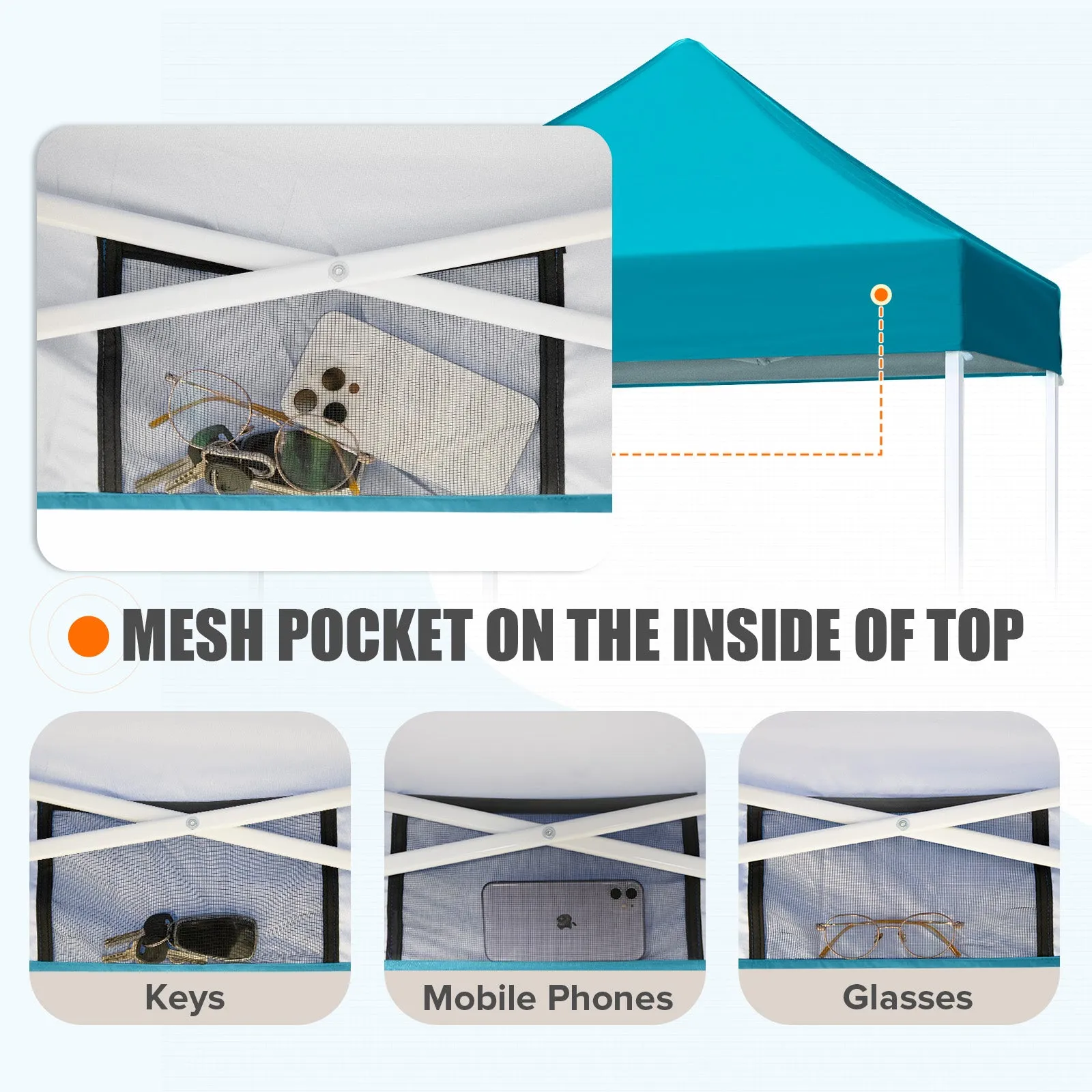 5x5 Pop Up Canopy Tent Instant Straight Leg  Outdoor Canopy Easy Set-up