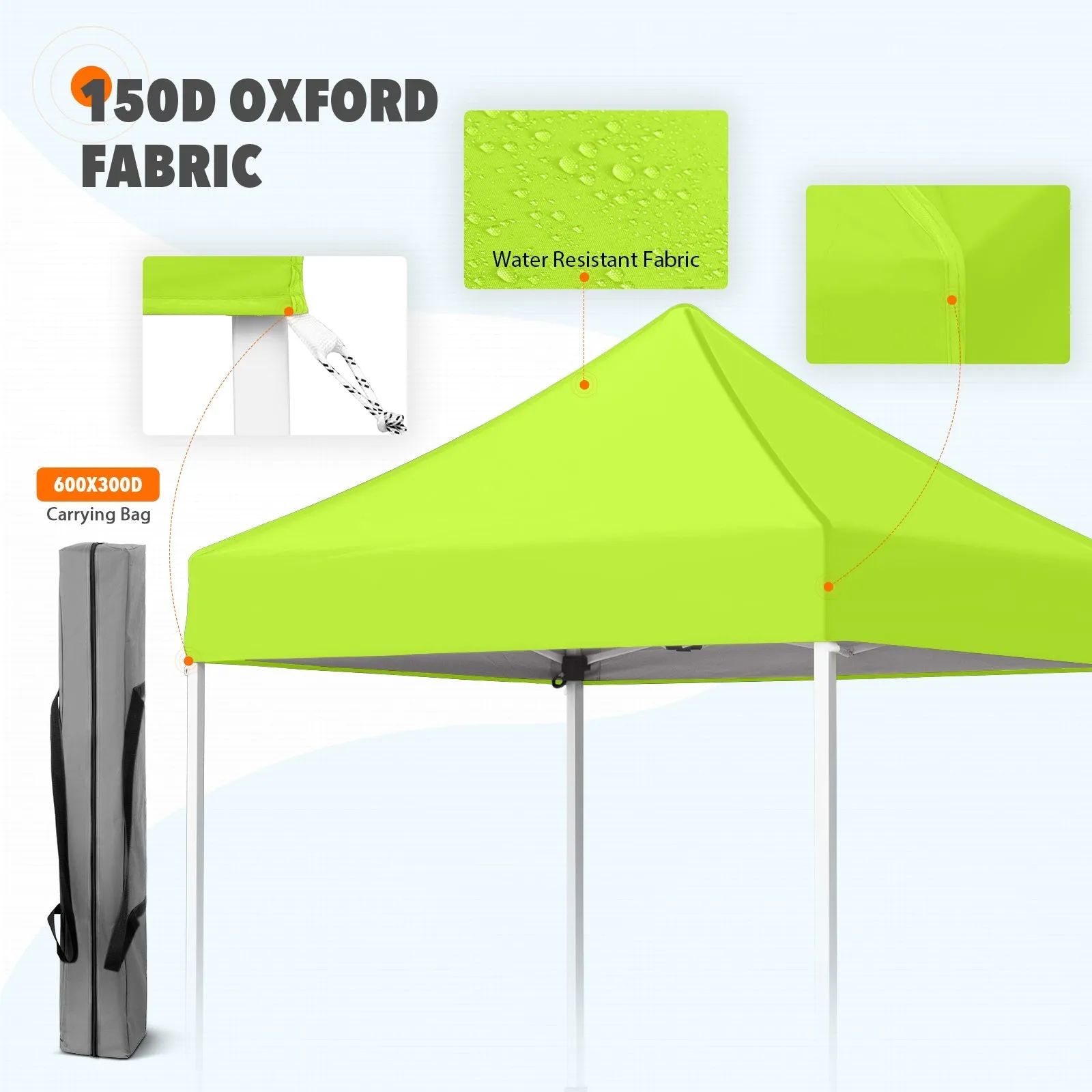 5x5 Pop Up Canopy Tent Instant Straight Leg  Outdoor Canopy Easy Set-up