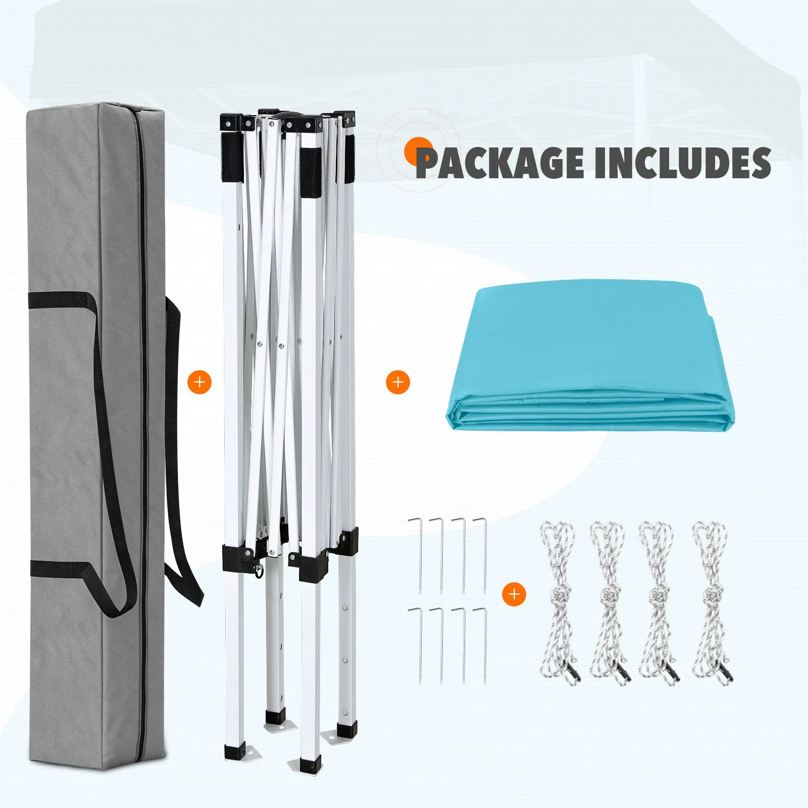 5x5 Pop Up Canopy Tent Instant Straight Leg  Outdoor Canopy Easy Set-up