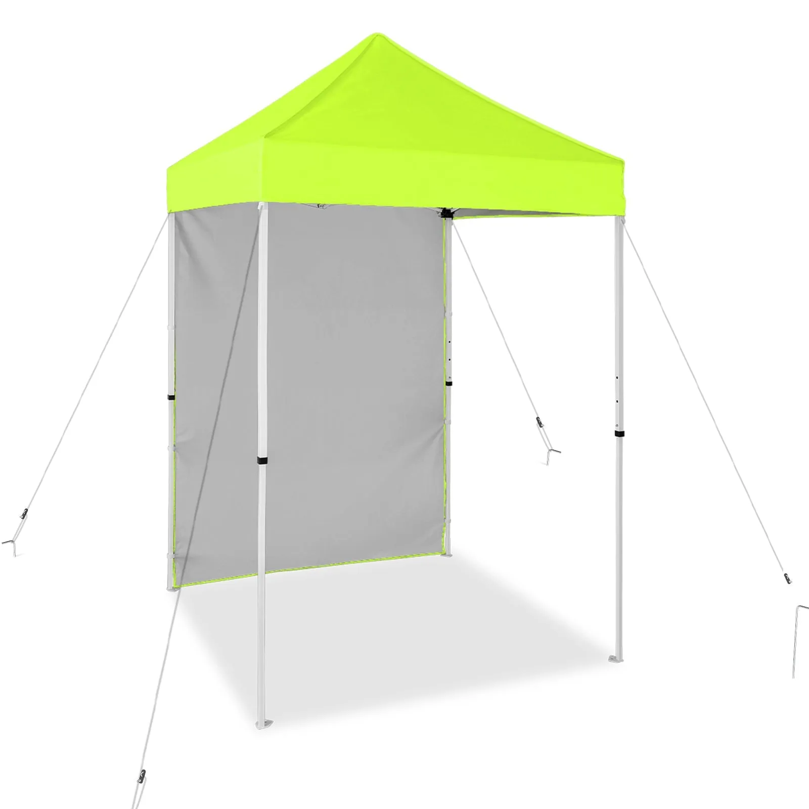 5x5 Straight Leg Pop Up Canopy Tent with One Removable Sunwall