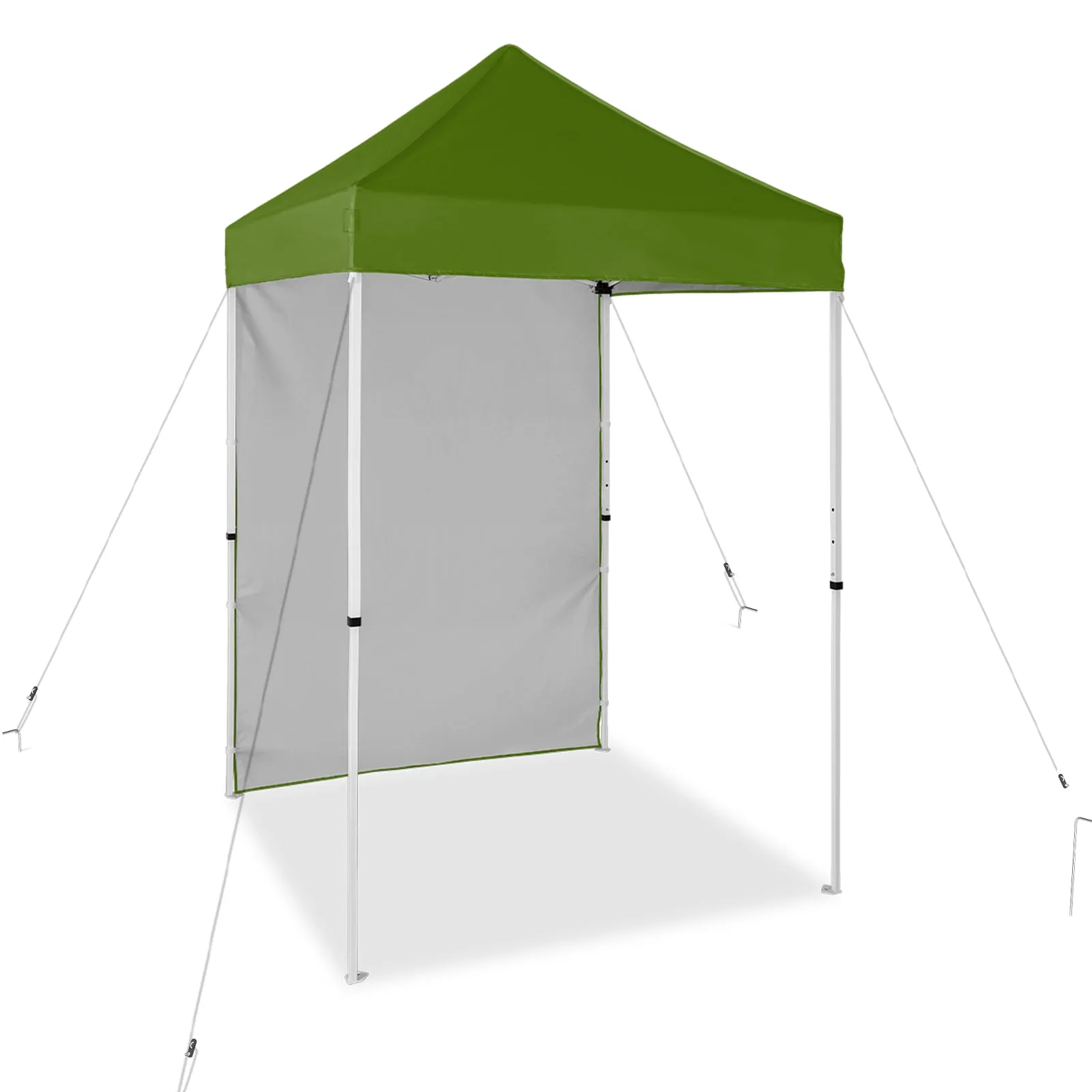 5x5 Straight Leg Pop Up Canopy Tent with One Removable Sunwall