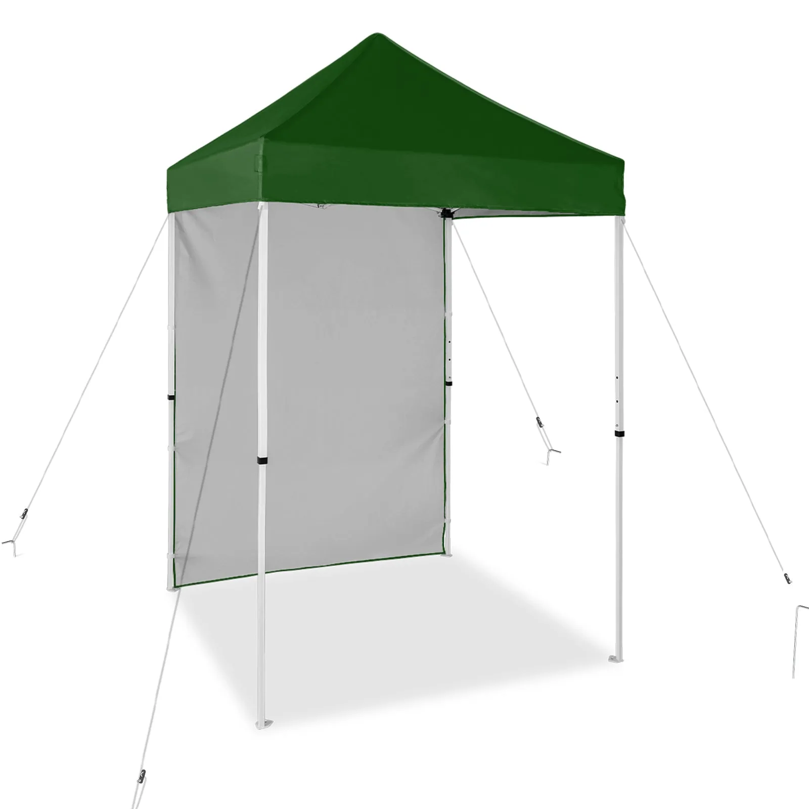 5x5 Straight Leg Pop Up Canopy Tent with One Removable Sunwall