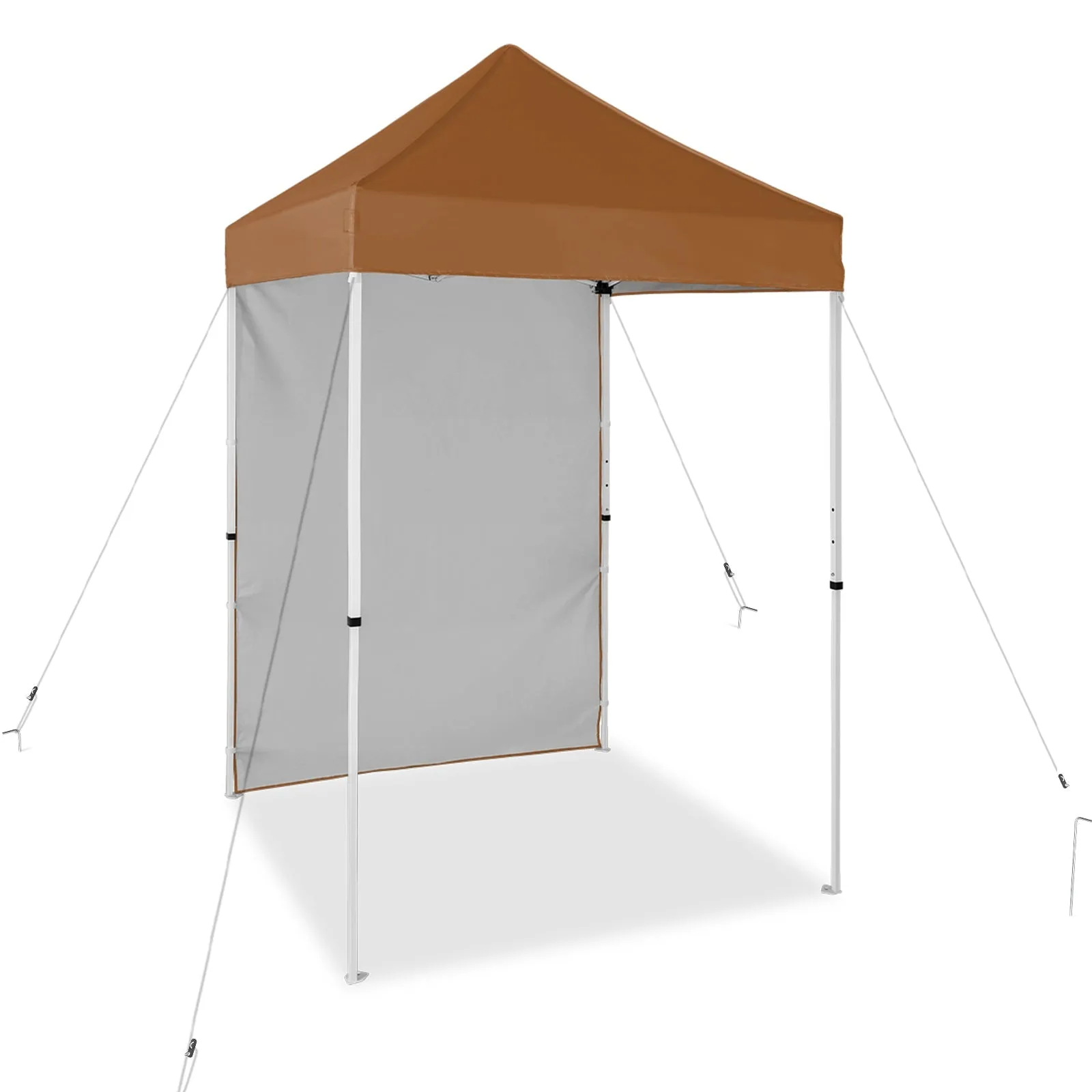 5x5 Straight Leg Pop Up Canopy Tent with One Removable Sunwall